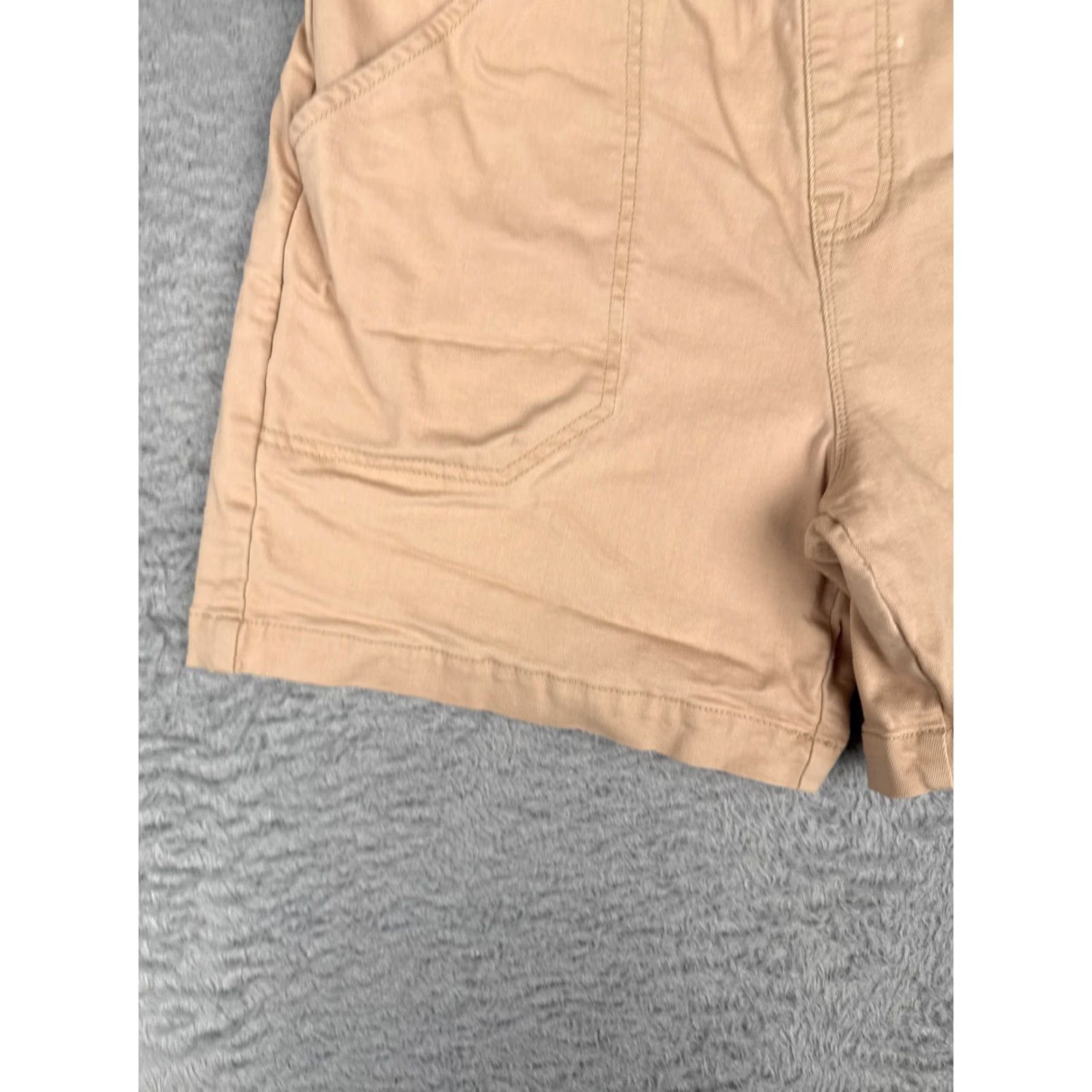 Nautica Nautica Jeans Shorts Womens Medium Beige Chino Twill Elastic Waist Summer 30x5.5 Size 32" / US 10 / IT 46 - 3 Thumbnail