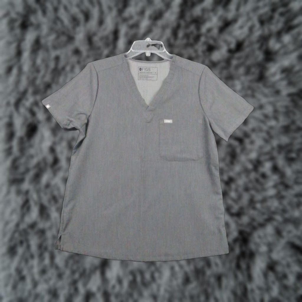 Vintage FIGS Scrubs Top Gray Catarina Technical Collection M Unisex Shirt Medium Gray Size US M / EU 48-50 / 2 - 1 Thumbnail