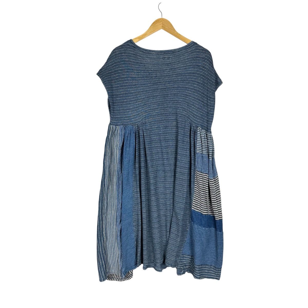 Kapital KAPITAL PATCHWORK INDIGO STRIPED DRESS Size L / US 10 / IT 46 - 8 Thumbnail