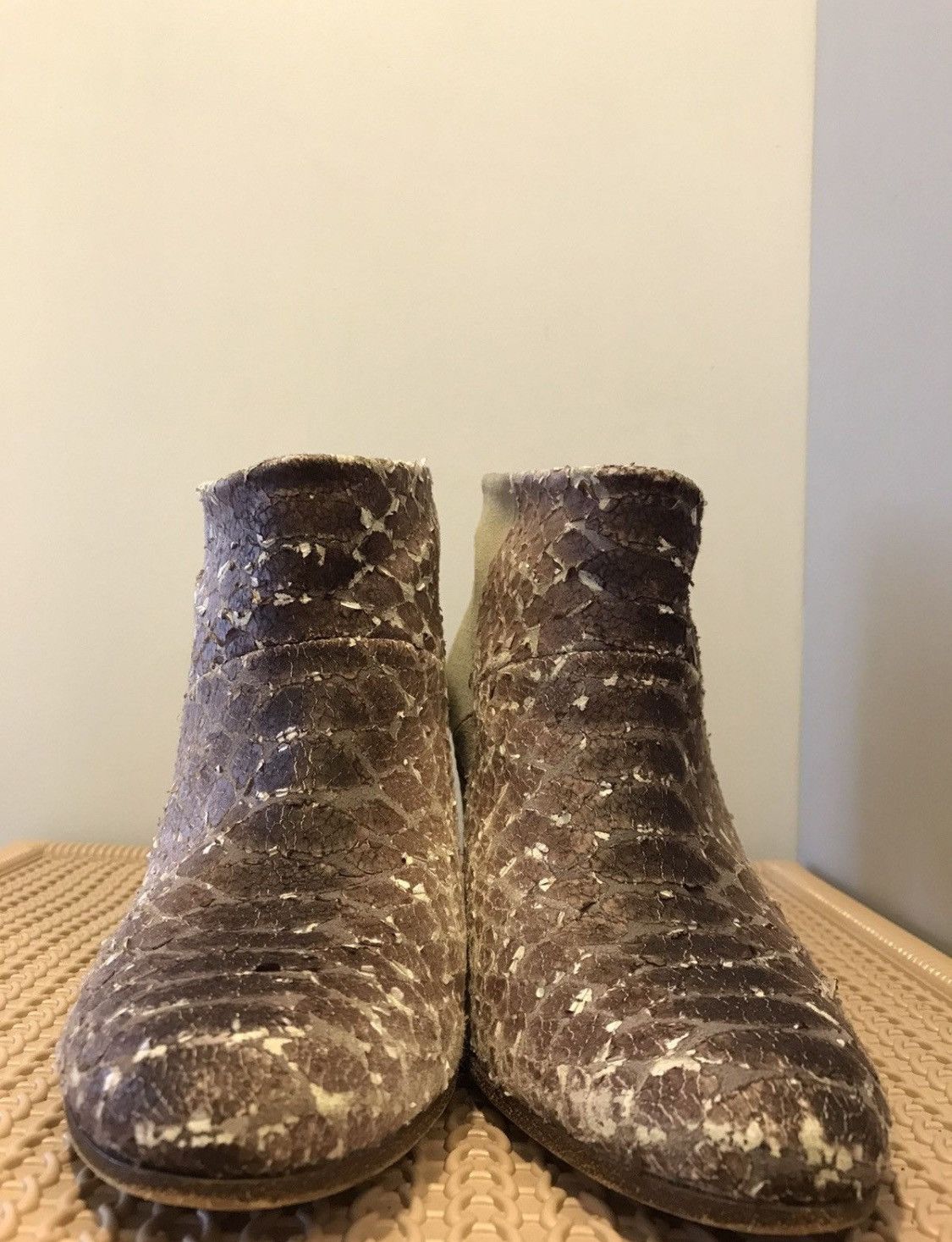Maison Margiela Maison Margiela Snake Skin Print Heel Booties Size US 9.5 / IT 39.5 - 2 Thumbnail