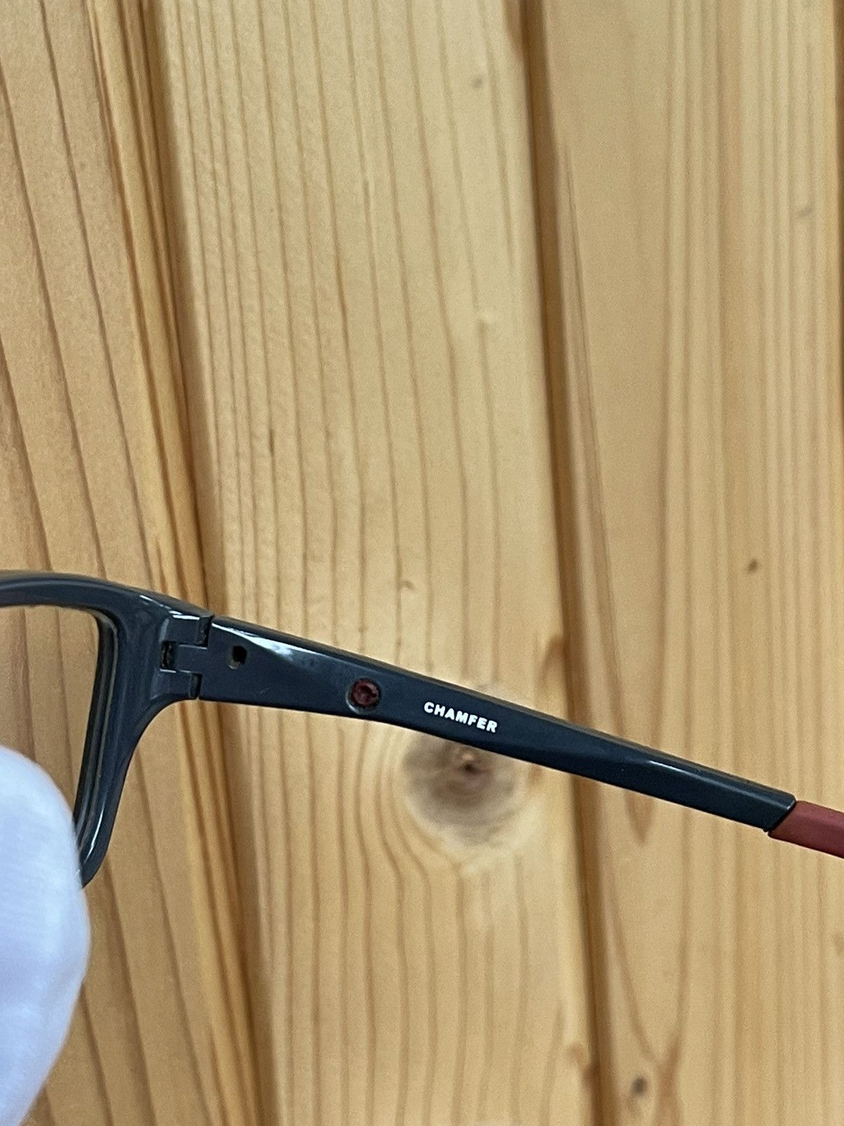Oakley × Vintage Oakley 00s Chamfer 53 • 18 Pavement glasses red/black Size ONE SIZE - 8 Thumbnail