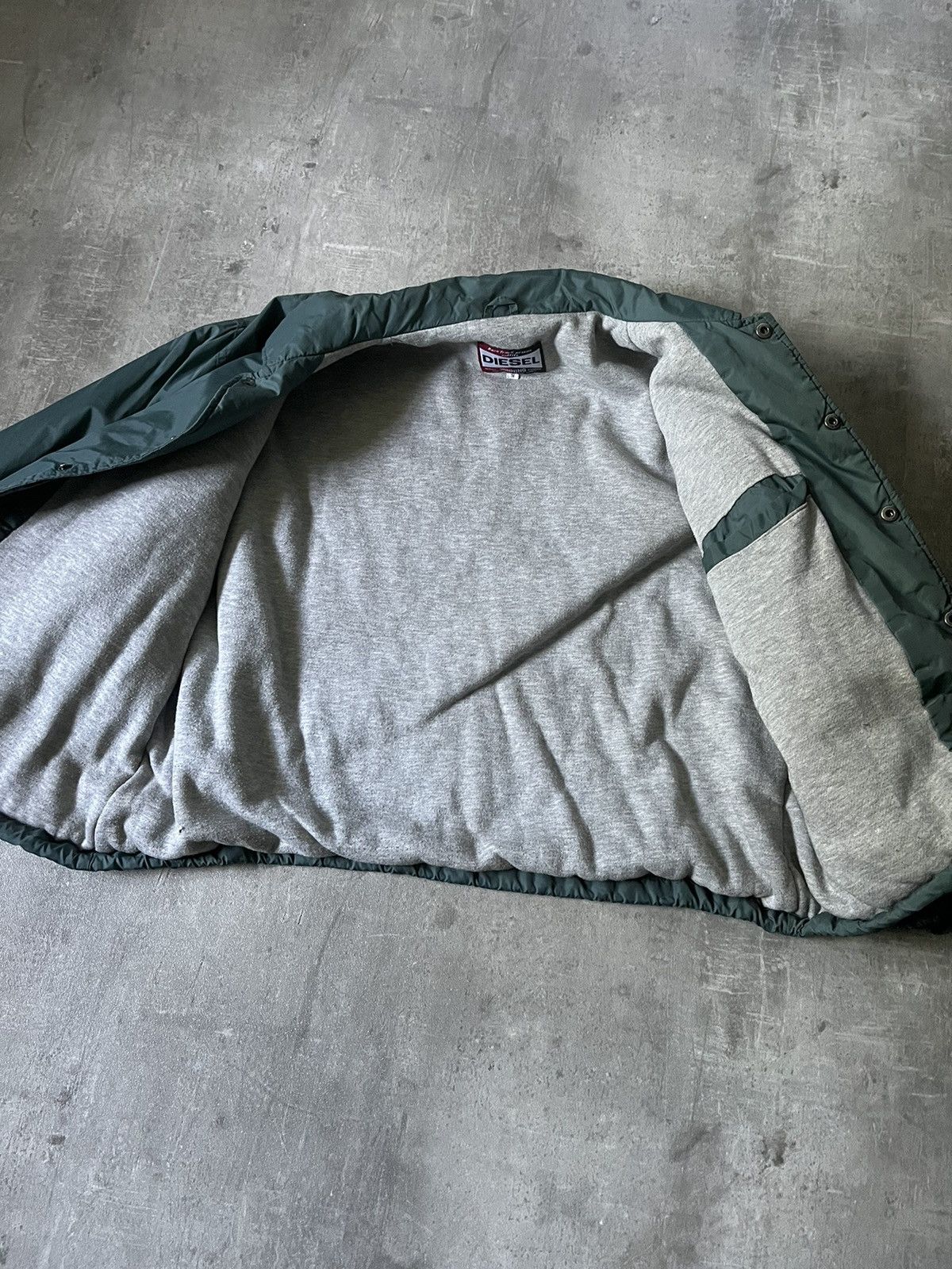 Diesel × Vintage Vintage Diesel bomber jacket big logo button up Size US S / EU 44-46 / 1 - 10 Thumbnail