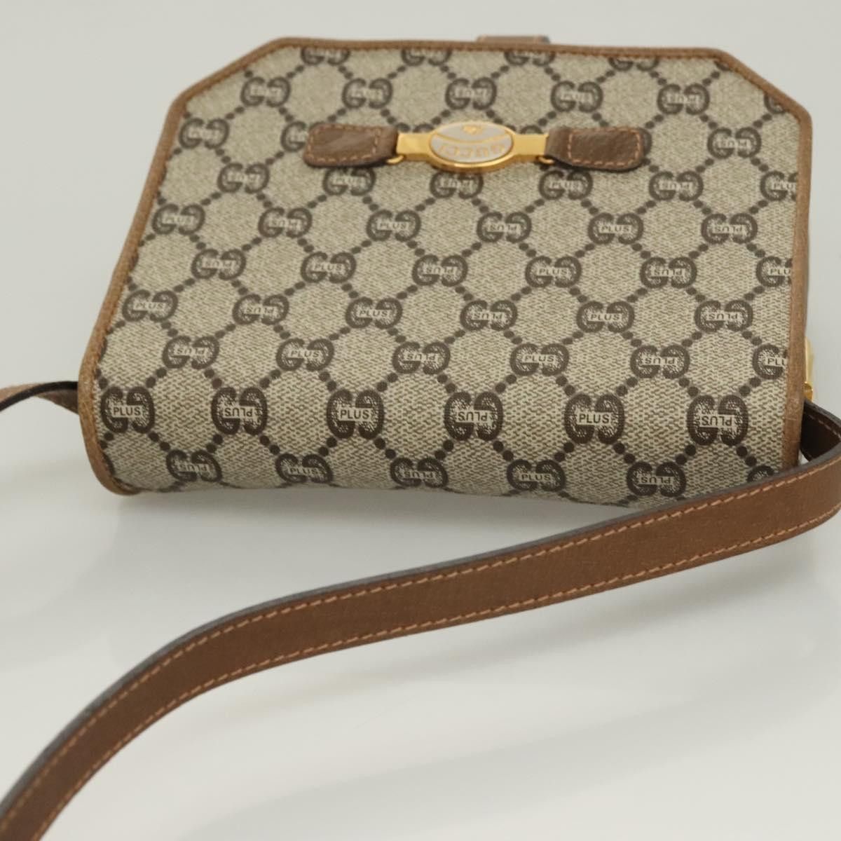 Gucci GUCCI GG Plus Supreme Shoulder Bag Pvc Beige Gold Size ONE SIZE - 6 Thumbnail