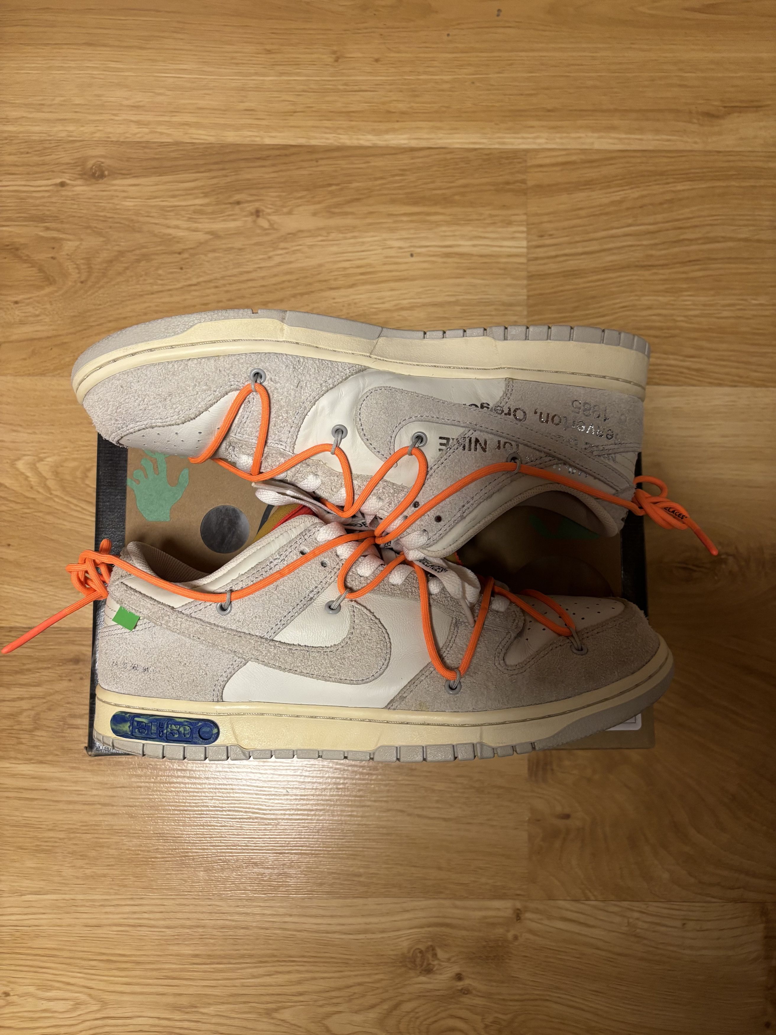Nike × Off-White Nike dunk low off white lot 31 Size US 12 / EU 45 - 1 Thumbnail