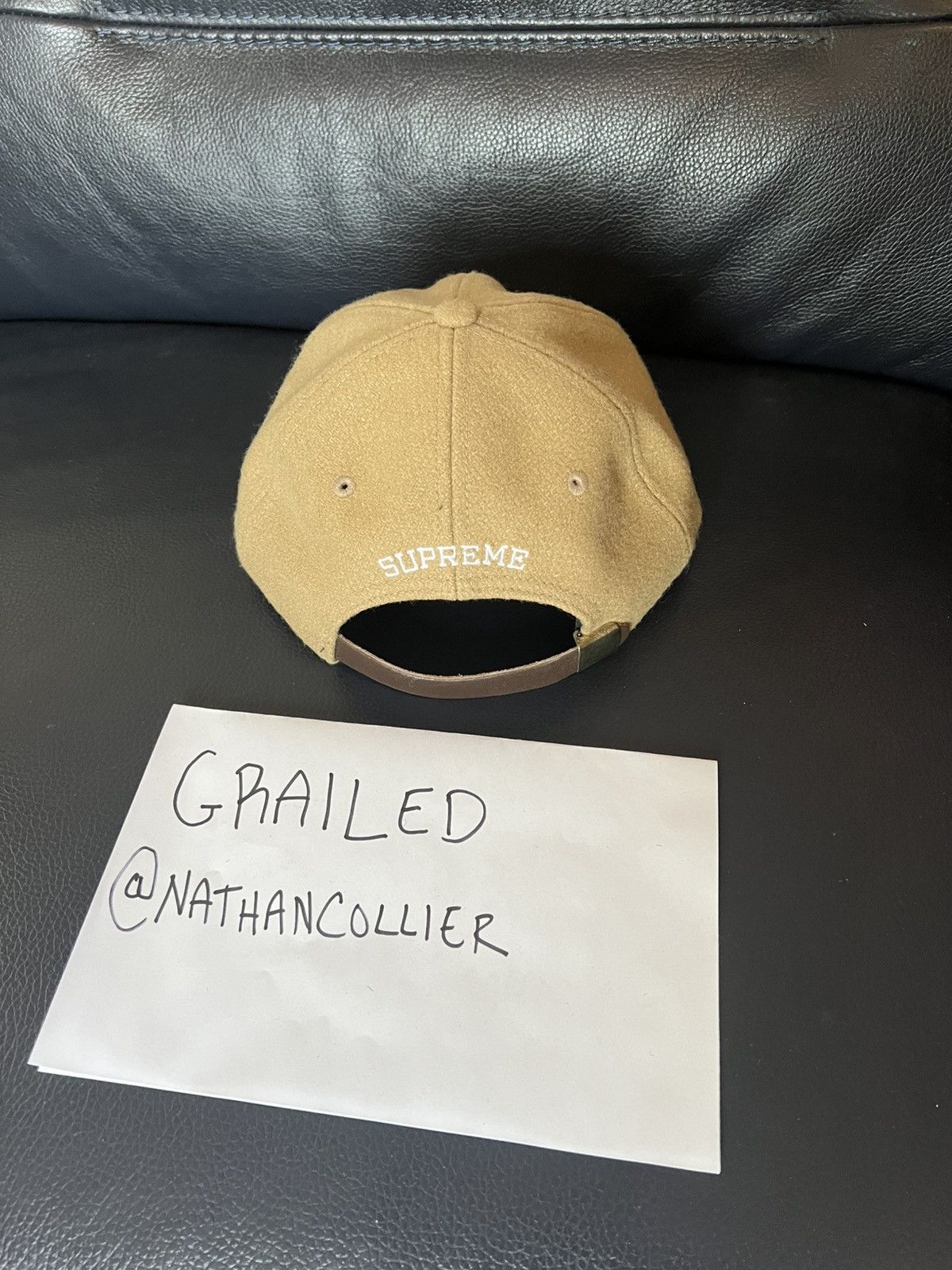 Supreme Supreme Tan Wool S Logo 6 Panel Hat Size ONE SIZE - 2 Thumbnail