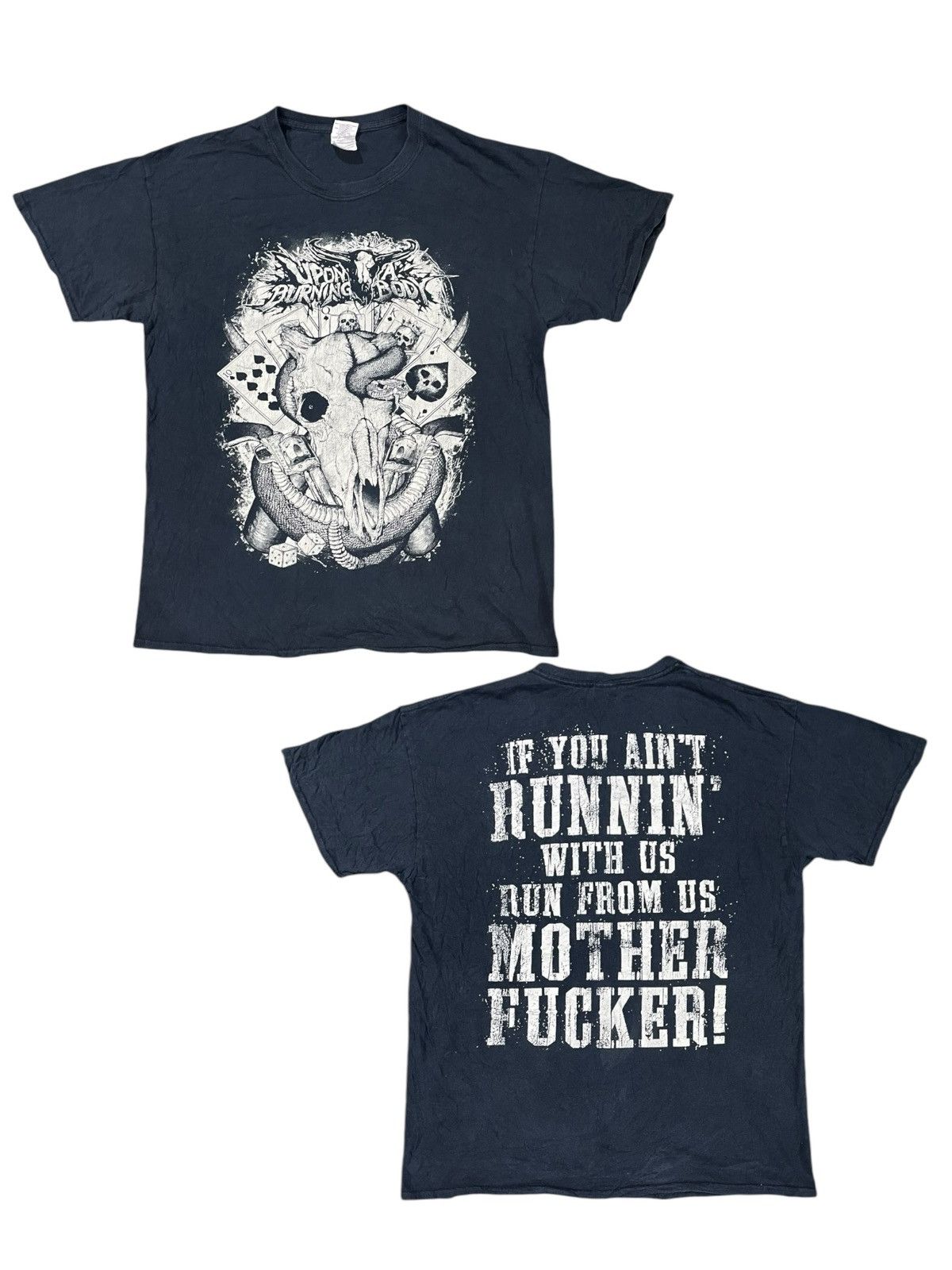Band Tees × Vintage VTG Upon A Burning Body Metalcore Band Tee Size US L / EU 52-54 / 3 - 1 Thumbnail