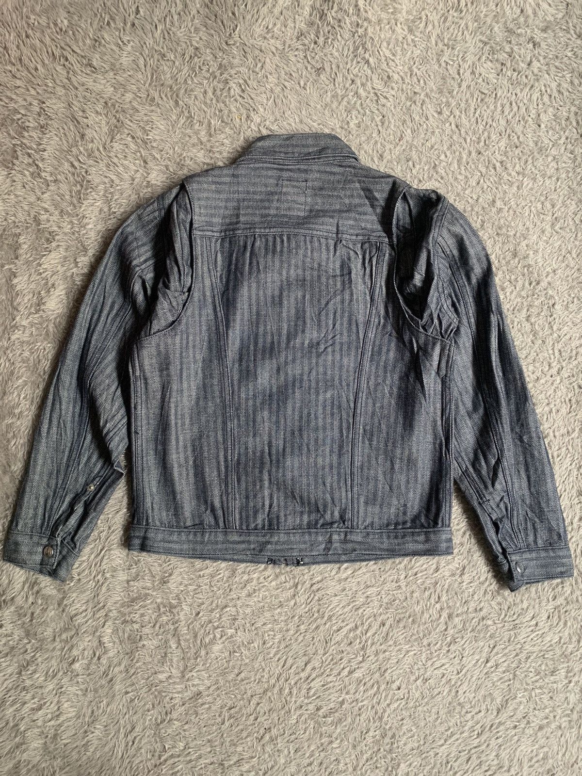 Neighborhood Vintage 00s Neighborhood Stripe Trucker Denim Jacket Size US S / EU 44-46 / 1 - 7 Thumbnail
