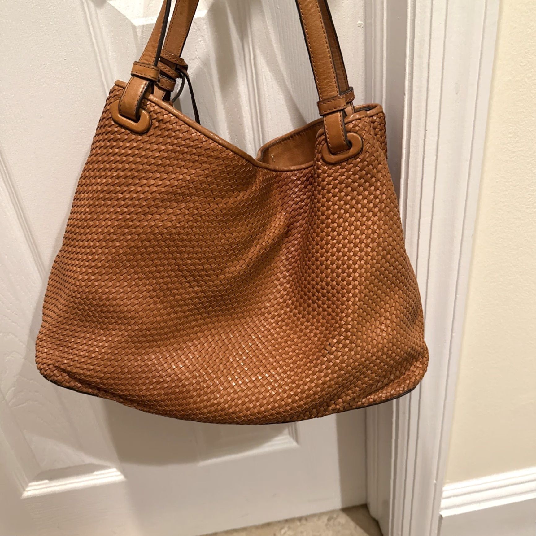 Tory Burch Tory Burch Tote Women Woven Leather Handbag Tan Brown Thea Classic Size ONE SIZE - 5 Thumbnail