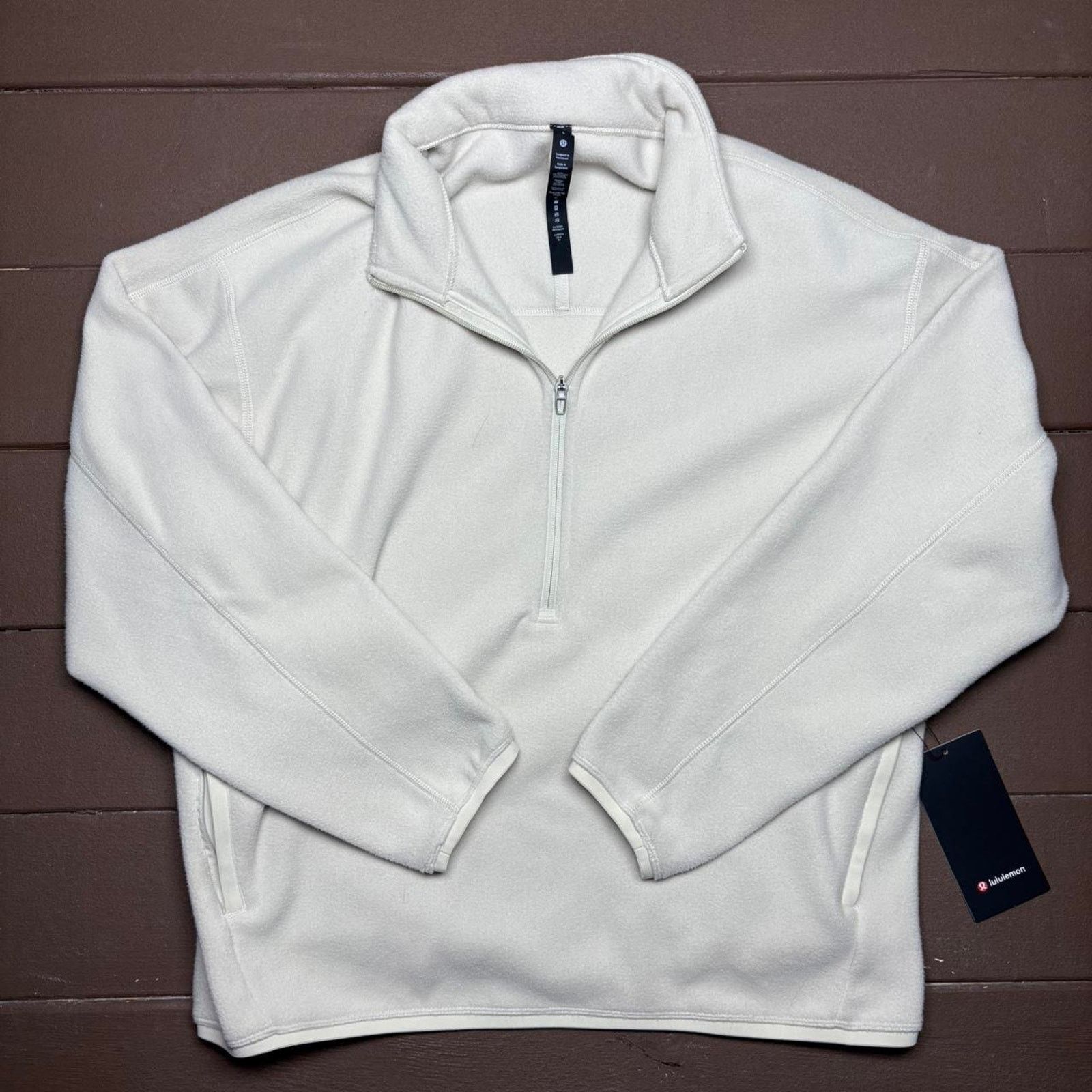 Lululemon White Mens Lululemon Quarter Zip-up Size US L / EU 52-54 / 3 - 1 Thumbnail
