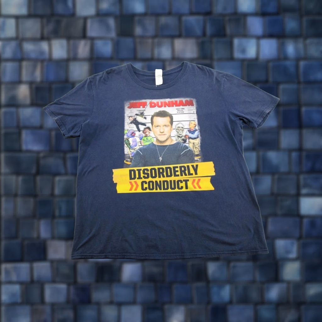 Gildan VINTAGE Jeff Dunham Disorderly Conduct Comedy T-Shirt XL VTG Y2K blue Gildan Regular Mens Size US XL / EU 56 / 4 - 1 Thumbnail