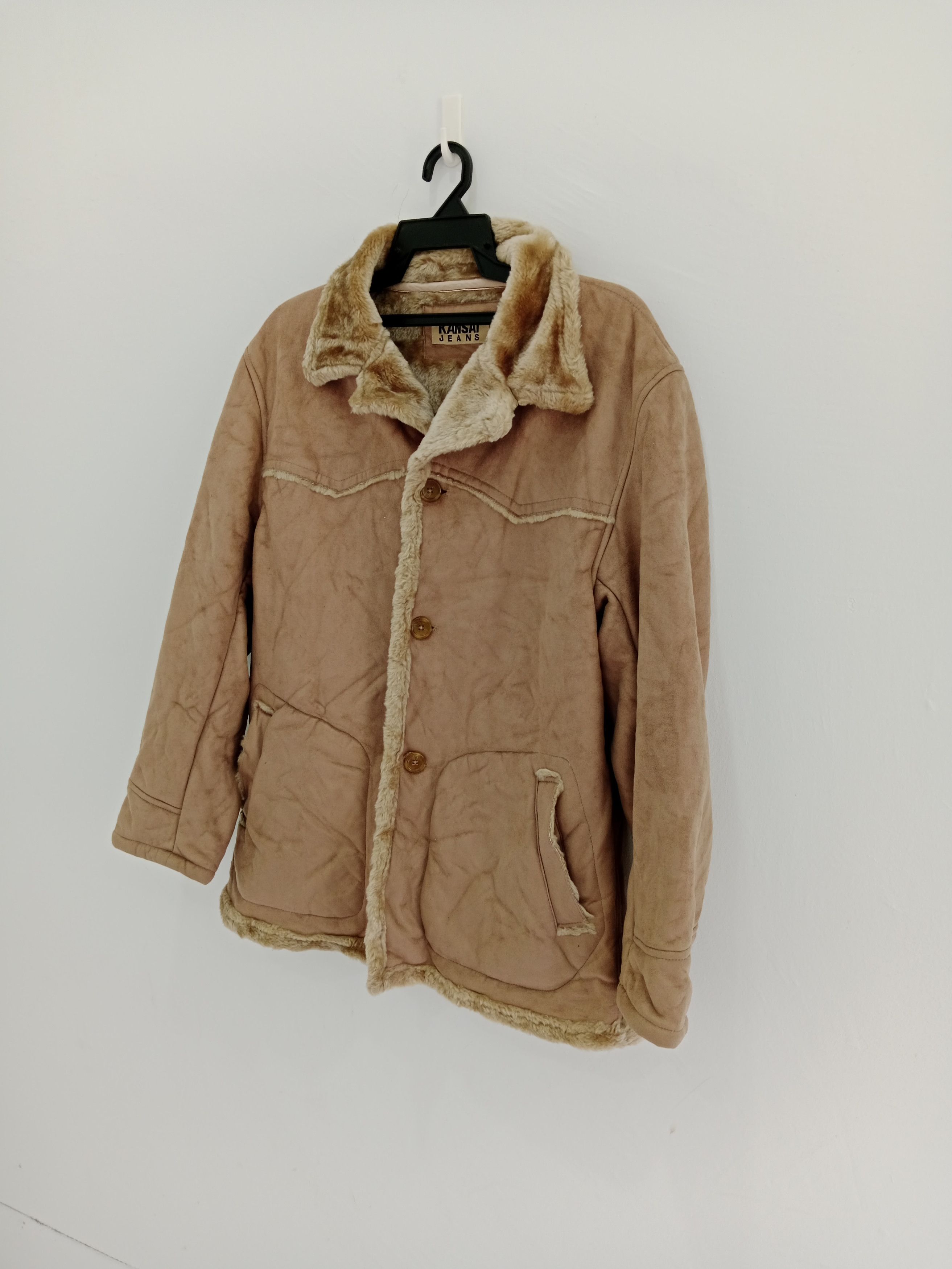 Japanese Brand × Kansai Yamamoto Kansai Jeans Fur Jacket Japanese Brand Size US L / EU 52-54 / 3 - 4 Thumbnail