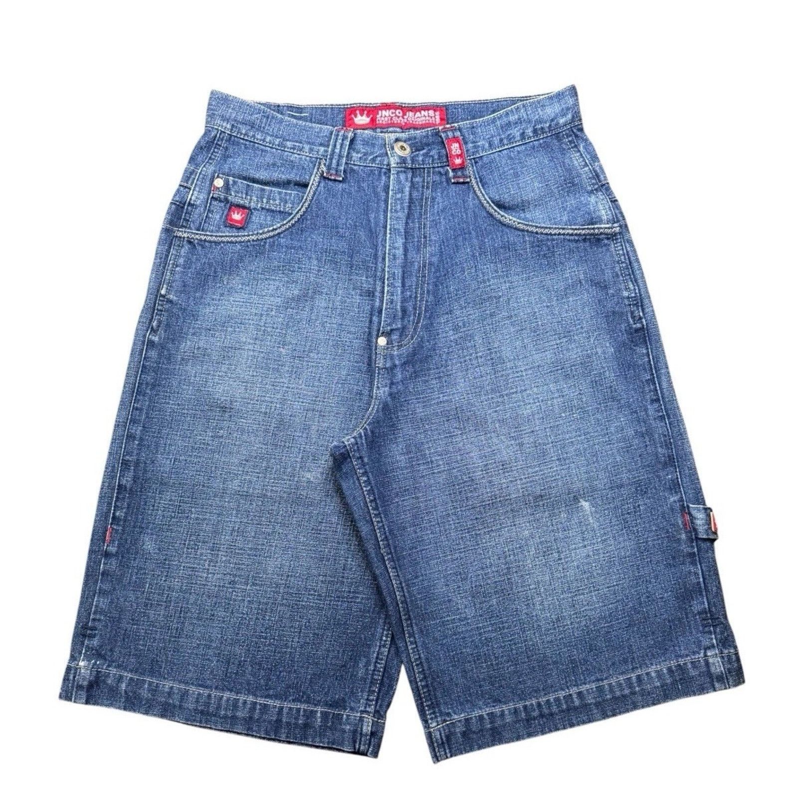 JNCO Vintage JNCO Jeans Jorts Skull Logo, 30 Waist Y2k Skater Size US 30 / EU 46 - 2 Thumbnail
