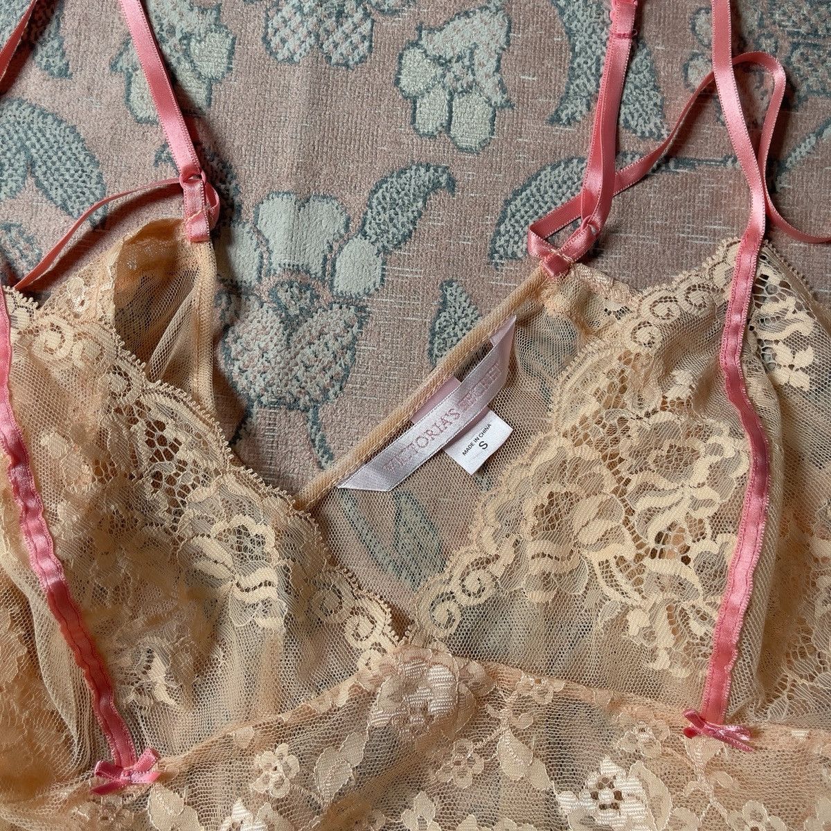 Victoria's Secret Victoria’s Secret Peach Sheer Mesh Mini Slip Dress (S) Size S / US 4 / IT 40 - 11 Thumbnail