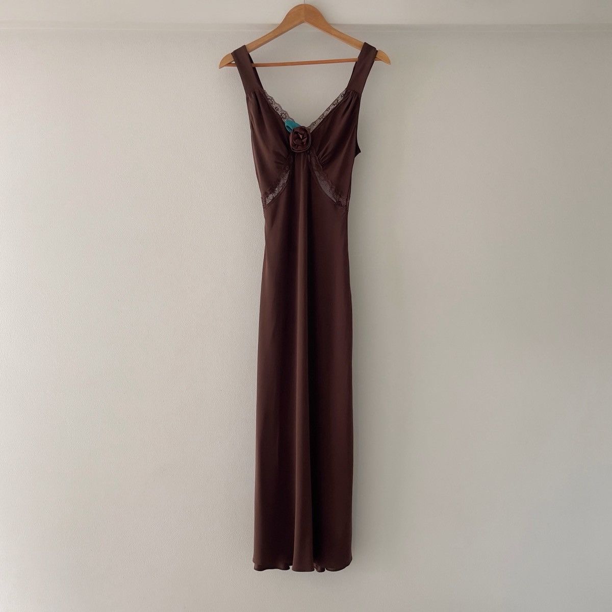Romantic Reformation Brown Silk Slip Dress (XSS)