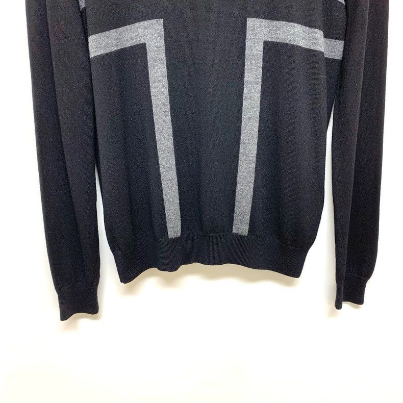 Givenchy Givenchy Black and gray striped wool knitted sweater, size Size US L / EU 52-54 / 3 - 4 Thumbnail