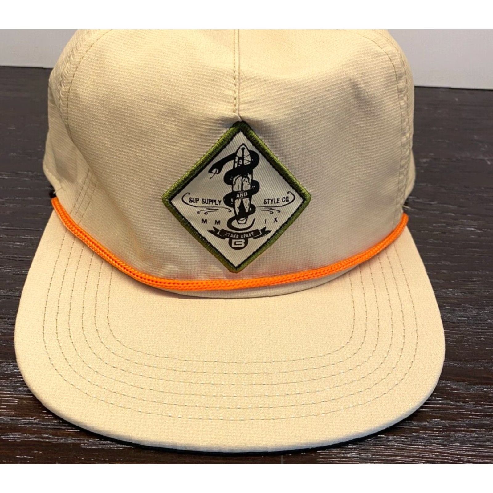 Vintage BOTE Trucker Hat Men's One Size Beige Floral Snapback Adjustable Nylon Beach Sports Size ONE SIZE - 2 Thumbnail