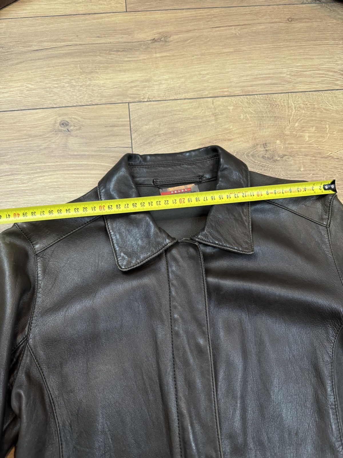 Prada Archive leather jacket Prada original luxury streetwear item Size S / US 4 / IT 40 - 9 Thumbnail