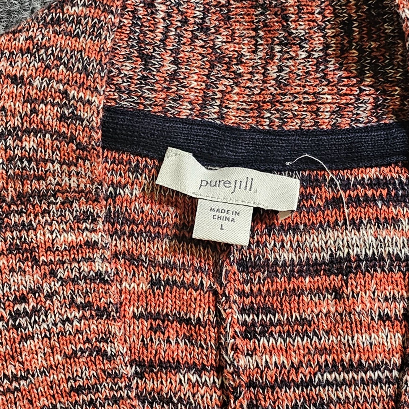 J. Jill J. Jill Sweater Top Womens Large Orange V-Neck Short Sleeve Knit Casual Oversized Pullover Knit Modern Classic Womens Size L / US 10 / IT 46 - 3 Thumbnail
