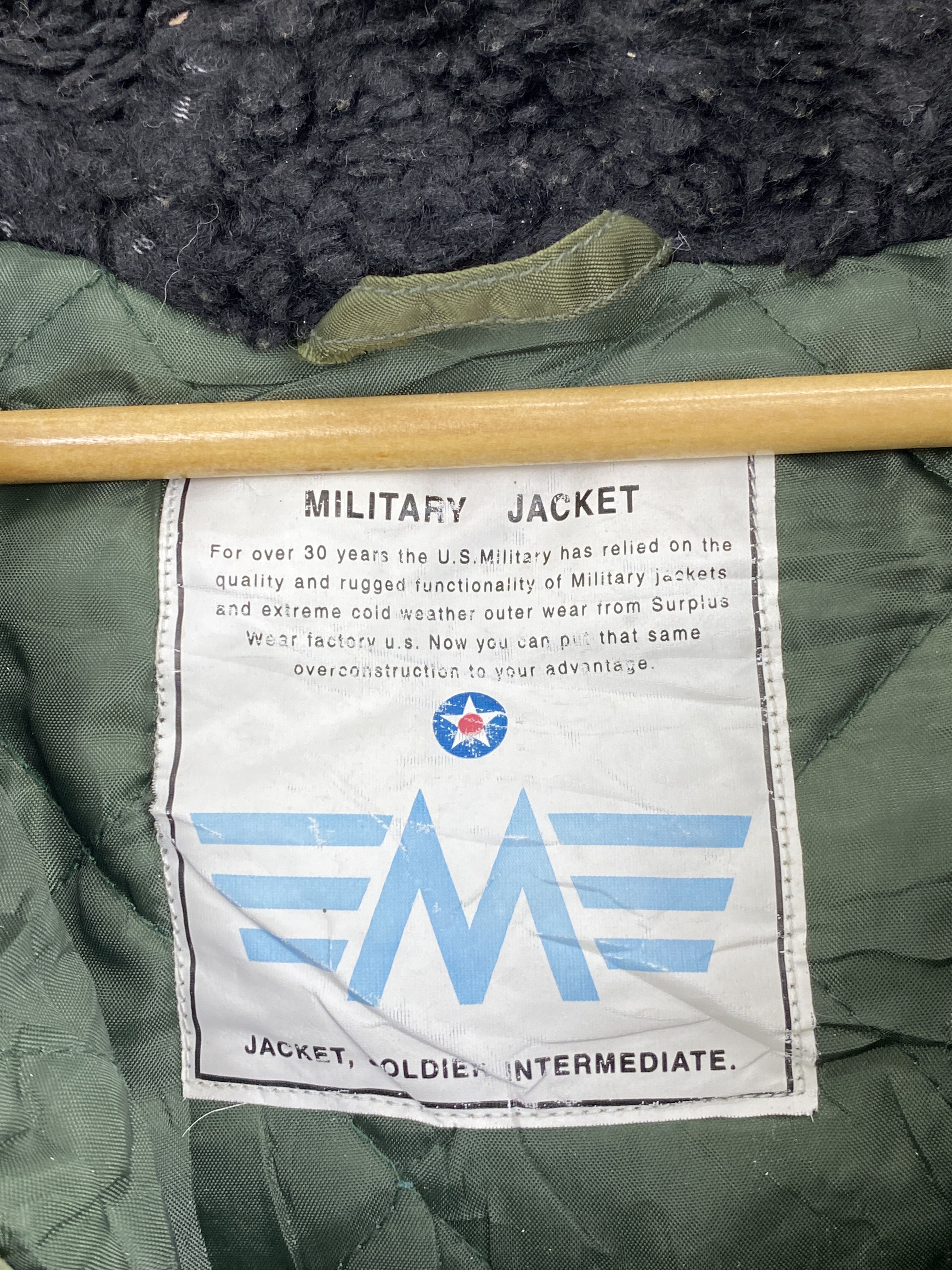 Freewheelers Vintage Military Garment Mohair Bomber Jacket J1818 Size US XL / EU 56 / 4 - 7 Thumbnail