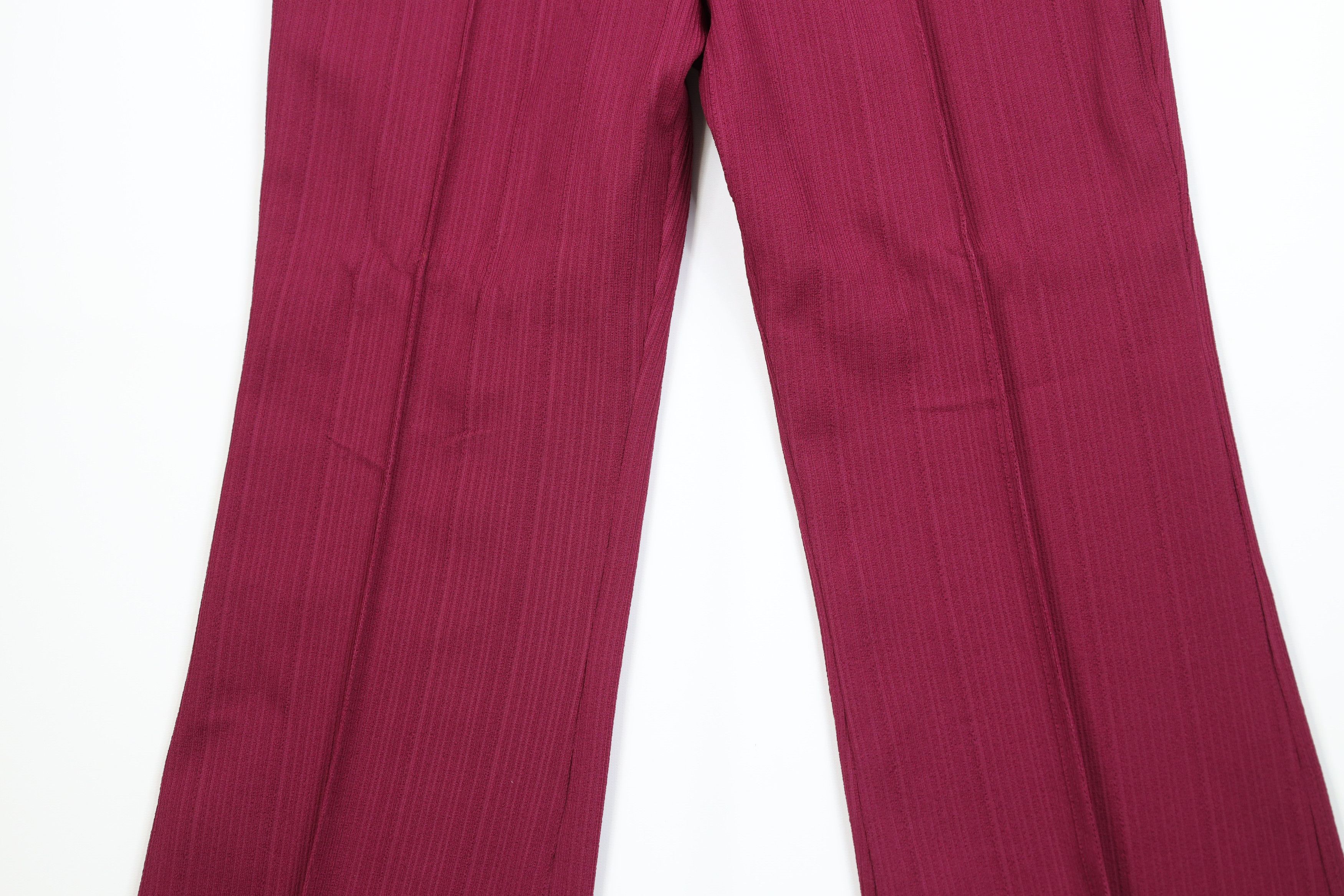 Vintage Vintage 70s Streetwear Knit Bell Bottoms Pants Magenta USA Size 38" / US 16 / IT 52 - 3 Thumbnail