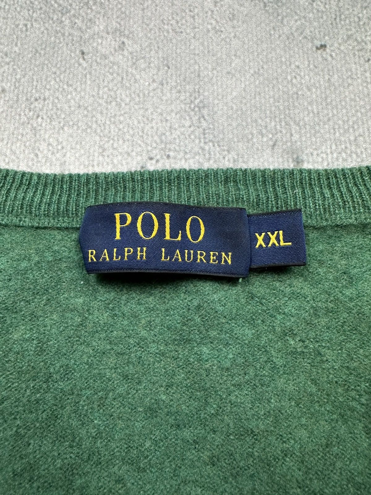 Polo Ralph Lauren Vintage Polo Ralph Lauren Merino Wool Green Sweater V-Neck Size US S / EU 44-46 / 1 - 8 Thumbnail
