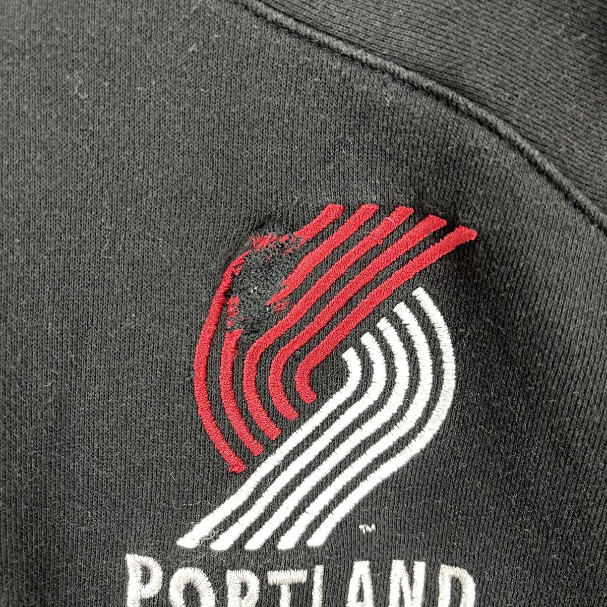 NBA 90s Vintage PORTLAND BLAZERS Zipper Sweatshirt #1703/06 Size US L / EU 52-54 / 3 - 3 Thumbnail