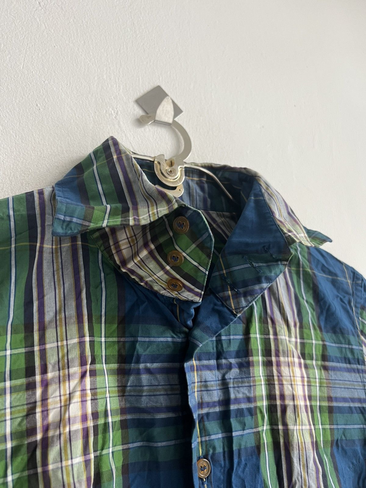 Vivienne Westwood VW Man Orbs Embroidered Plaid Unstructured Collar B/D Shirt Size US M / EU 48-50 / 2 - 5 Thumbnail
