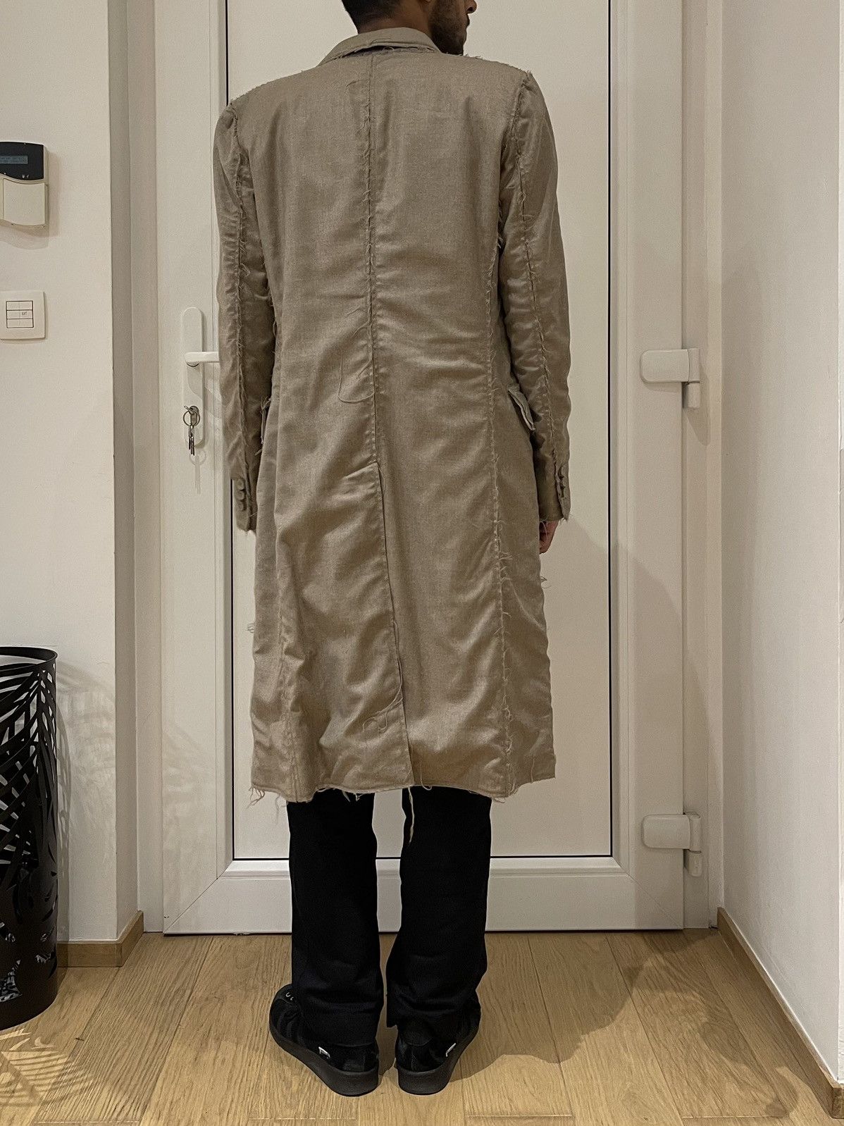 Maison Margiela Maison Martin Margiela FW04 Beige Wool Overlay Long Coat Size US XS / EU 42 / 0 - 14 Thumbnail