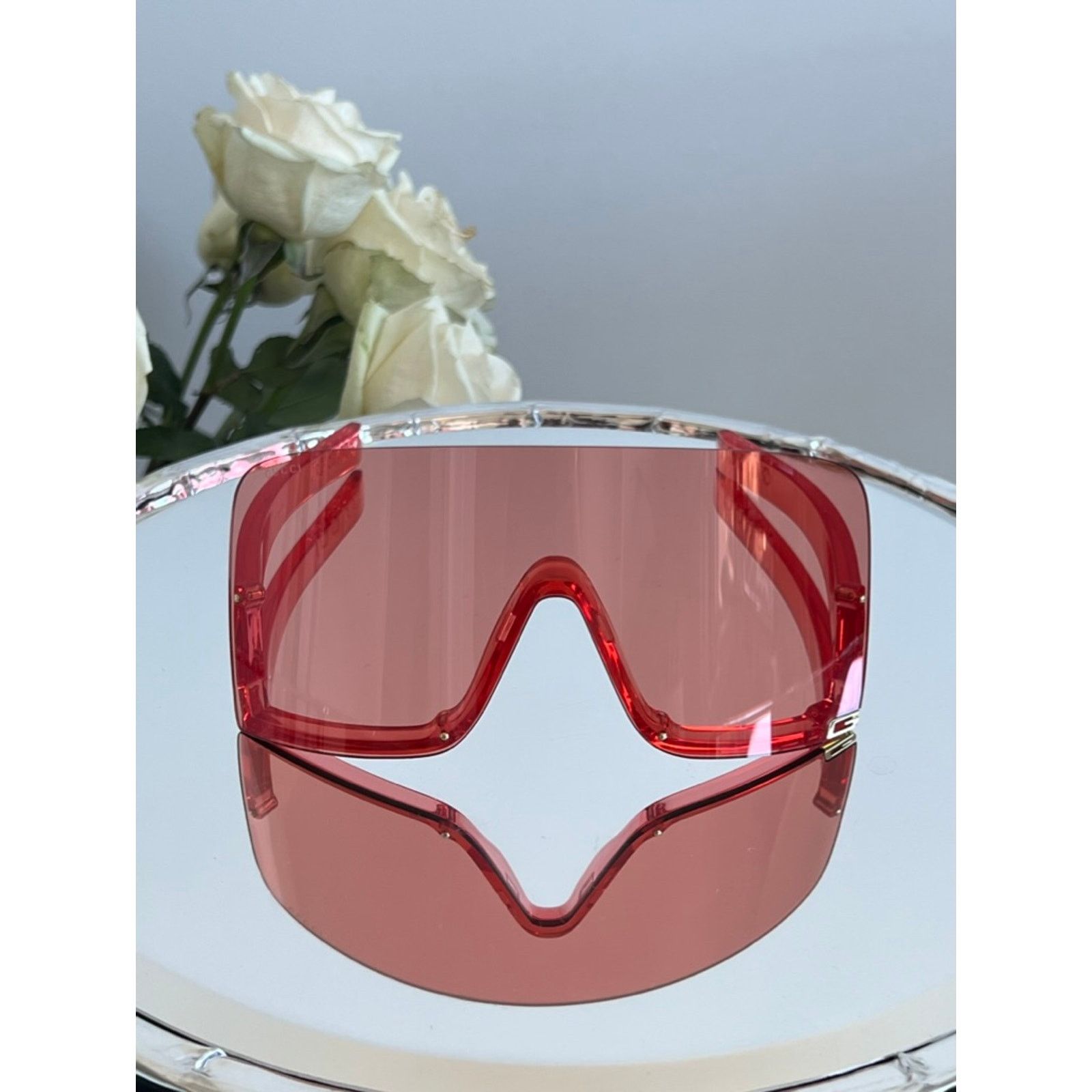 Gucci NEW Gucci GG1631S Red Mask Shield Sunglasses Size ONE SIZE - 5 Thumbnail