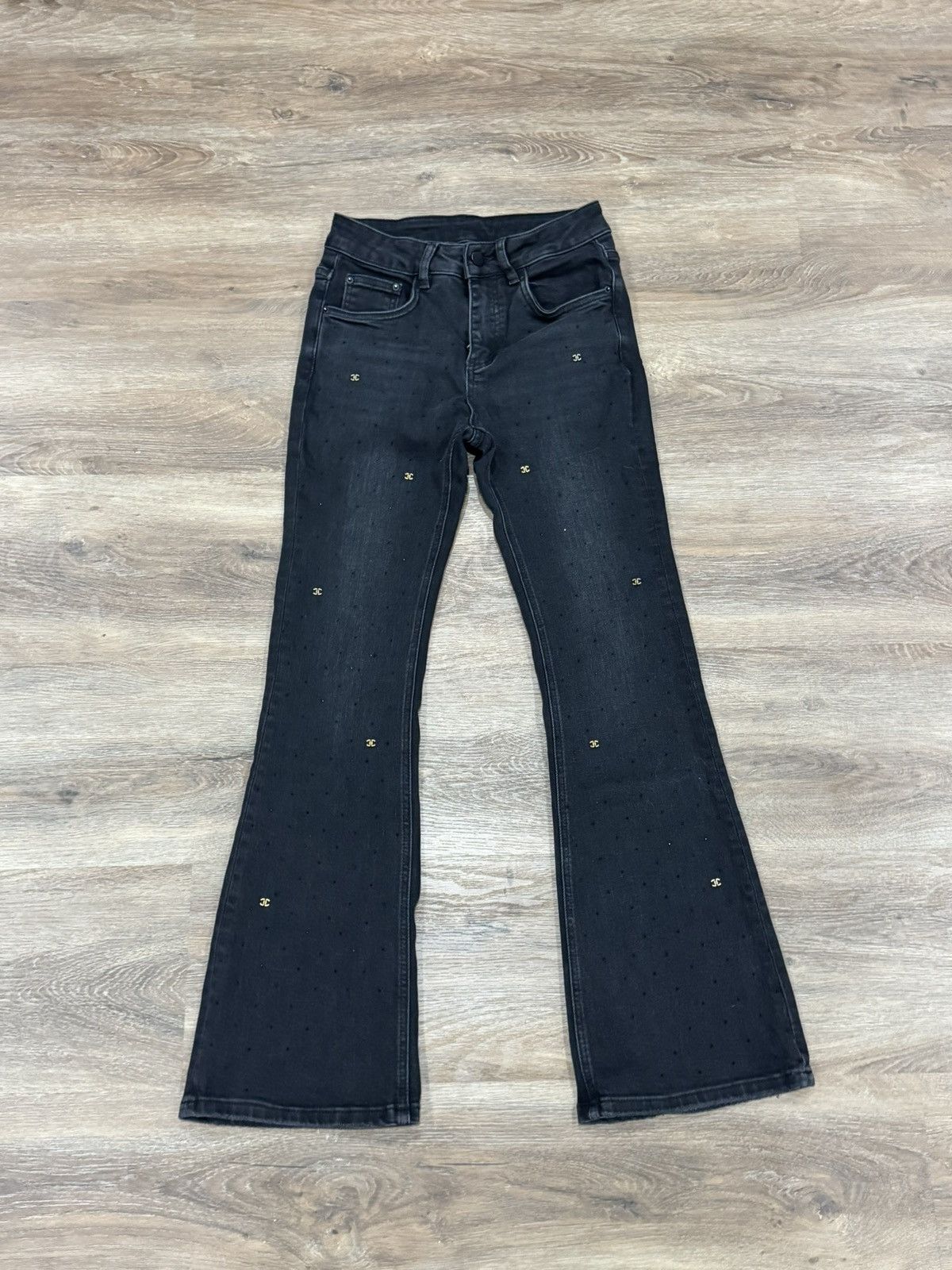 Japanese Brand Bedazzled Flare Denim Jeans Size US 30 / EU 46 - 3 Thumbnail