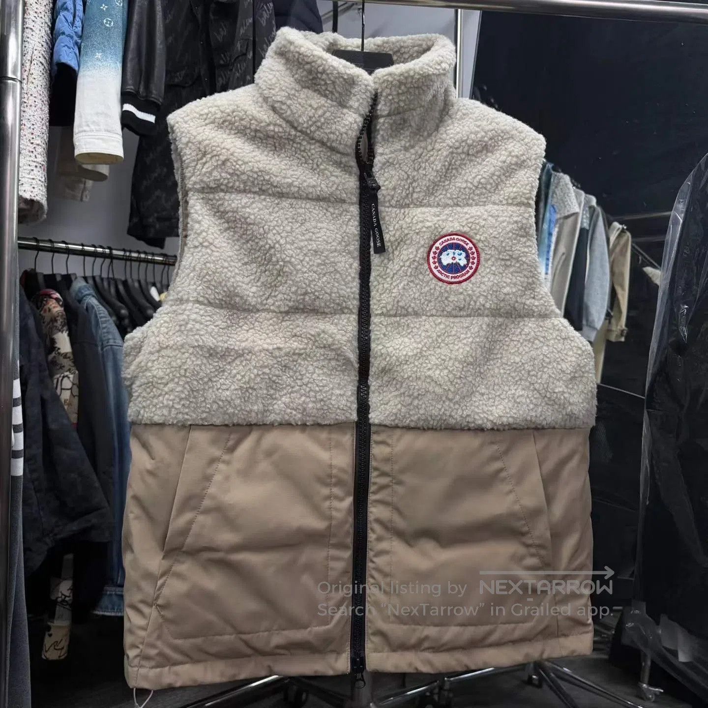 Canada Goose Canada Goose Khaki Fleece Canvas Patchwork Vest| Size US XL / EU 56 / 4 - 1 Thumbnail