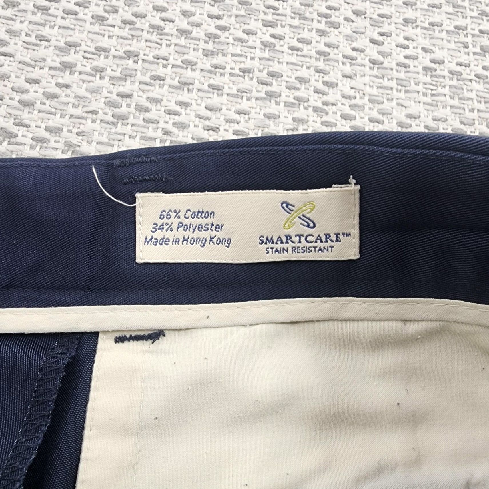 Nordstrom John W. Nordstrom Dress Pants Mens 35x36 Navy Pleated Smartcare Stain Resistant Size US 35 - 4 Thumbnail