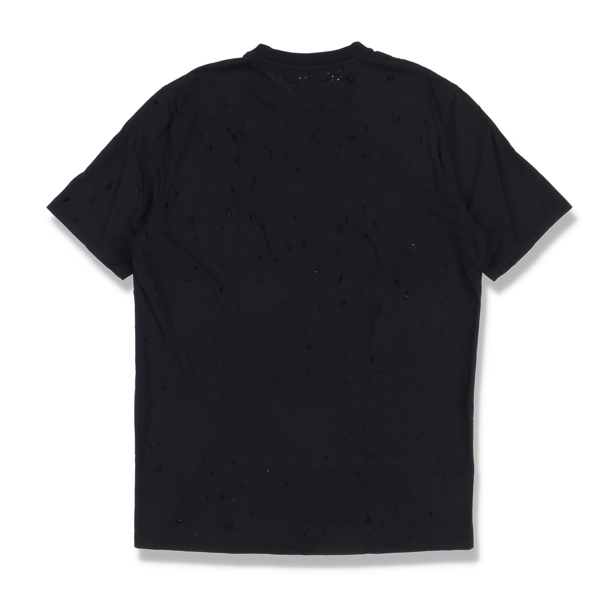 Givenchy Black Pima Cotton Distressed Logo T-Shirt Size S / US 4 / IT 40 - 7 Thumbnail