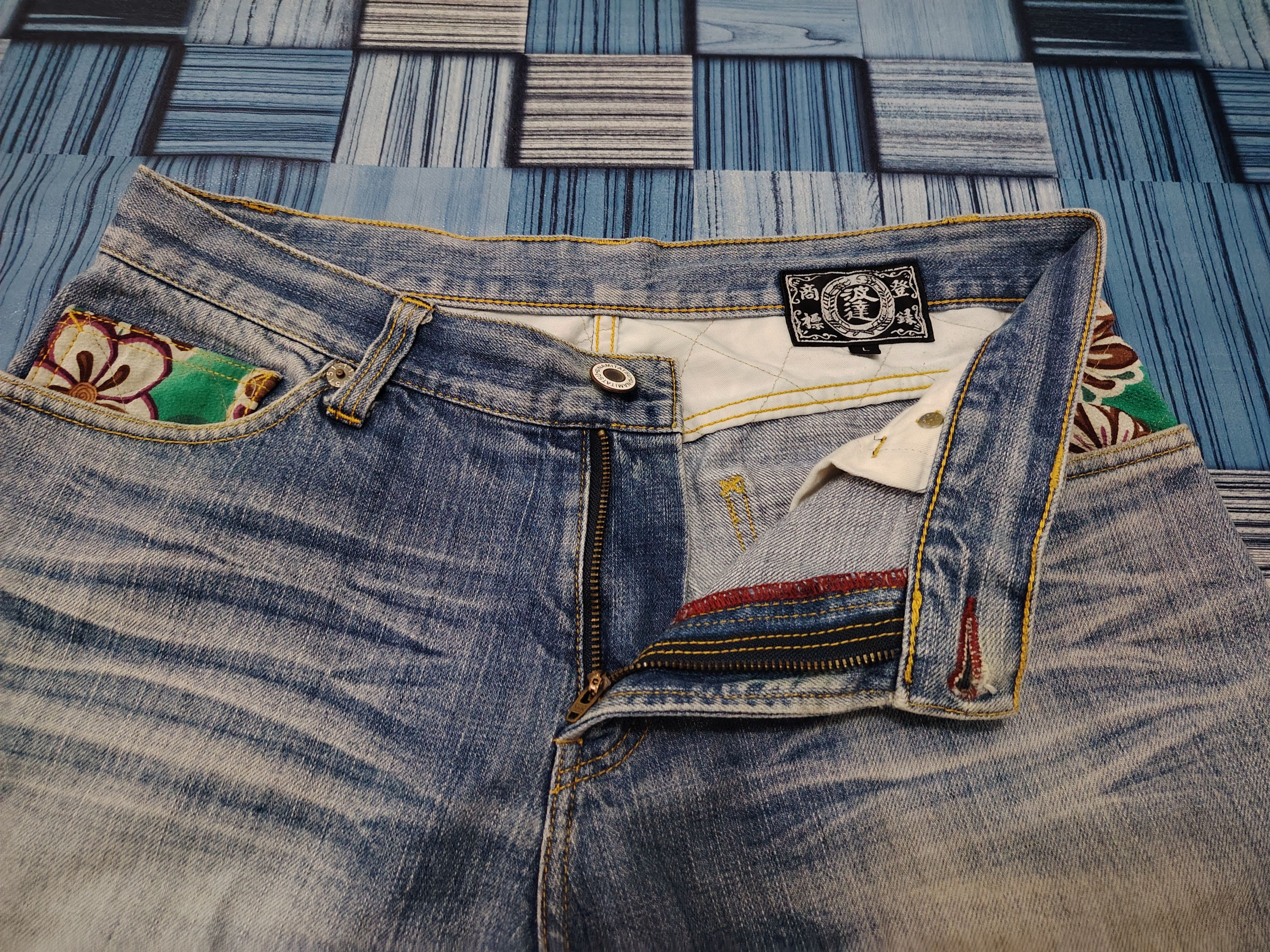 If Six Was Nine 💥Namitatsu Naminoritatsujin Short Jeans rare style pocket Size US 32 / EU 48 - 7 Thumbnail