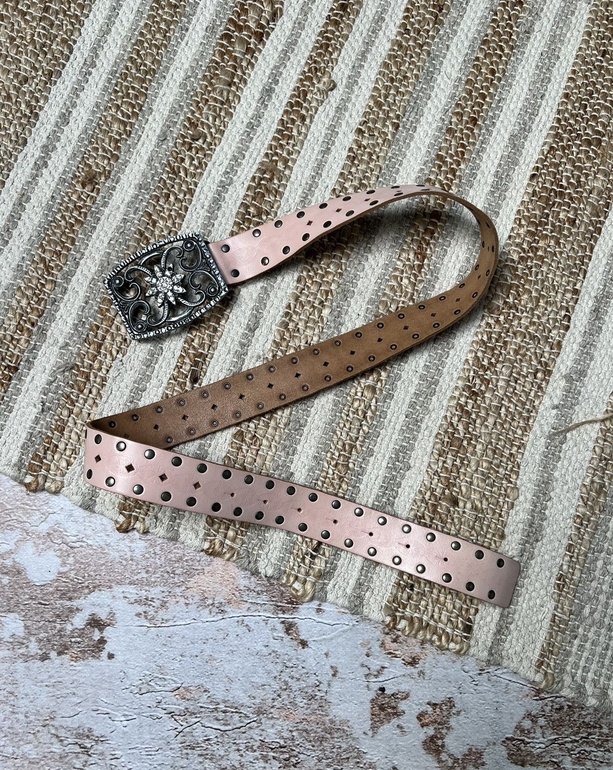 20471120 × Japanese Brand Vintage punk leather belt Size ONE SIZE - 2 Thumbnail