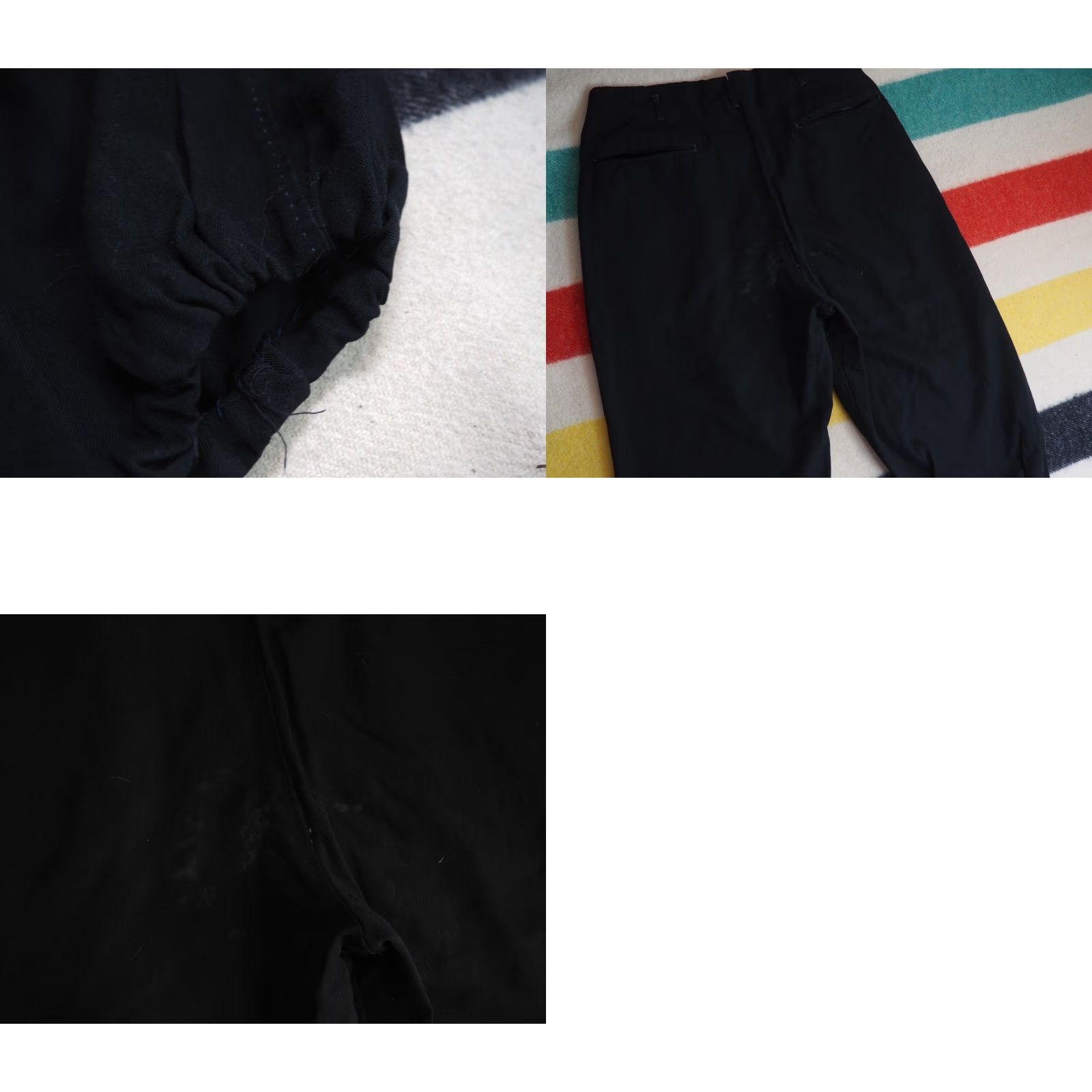 Vintage VINTAGE Pacific Mills Pacifixed Black Wool 32W Shorts 1950s Rockabilly Mens Size US 32 / EU 48 - 8 Thumbnail