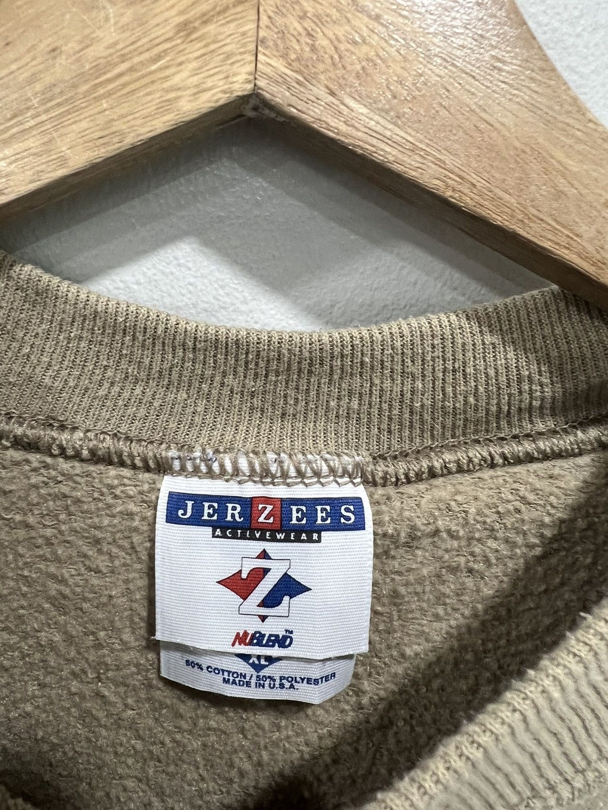 Vintage Vintage 90s Blank Sweater Sweatshirt Tan Brown Size US XL / EU 56 / 4 - 4 Thumbnail