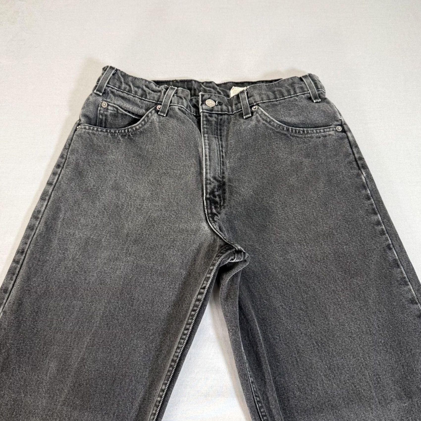 Levi's VINTAGE Levi's 550 Jeans Men 33x30 Black Charcoal Wash Relaxed Tapered Fit 5-Pocket Denim Pants 90s Mens Size US 33 - 2 Thumbnail