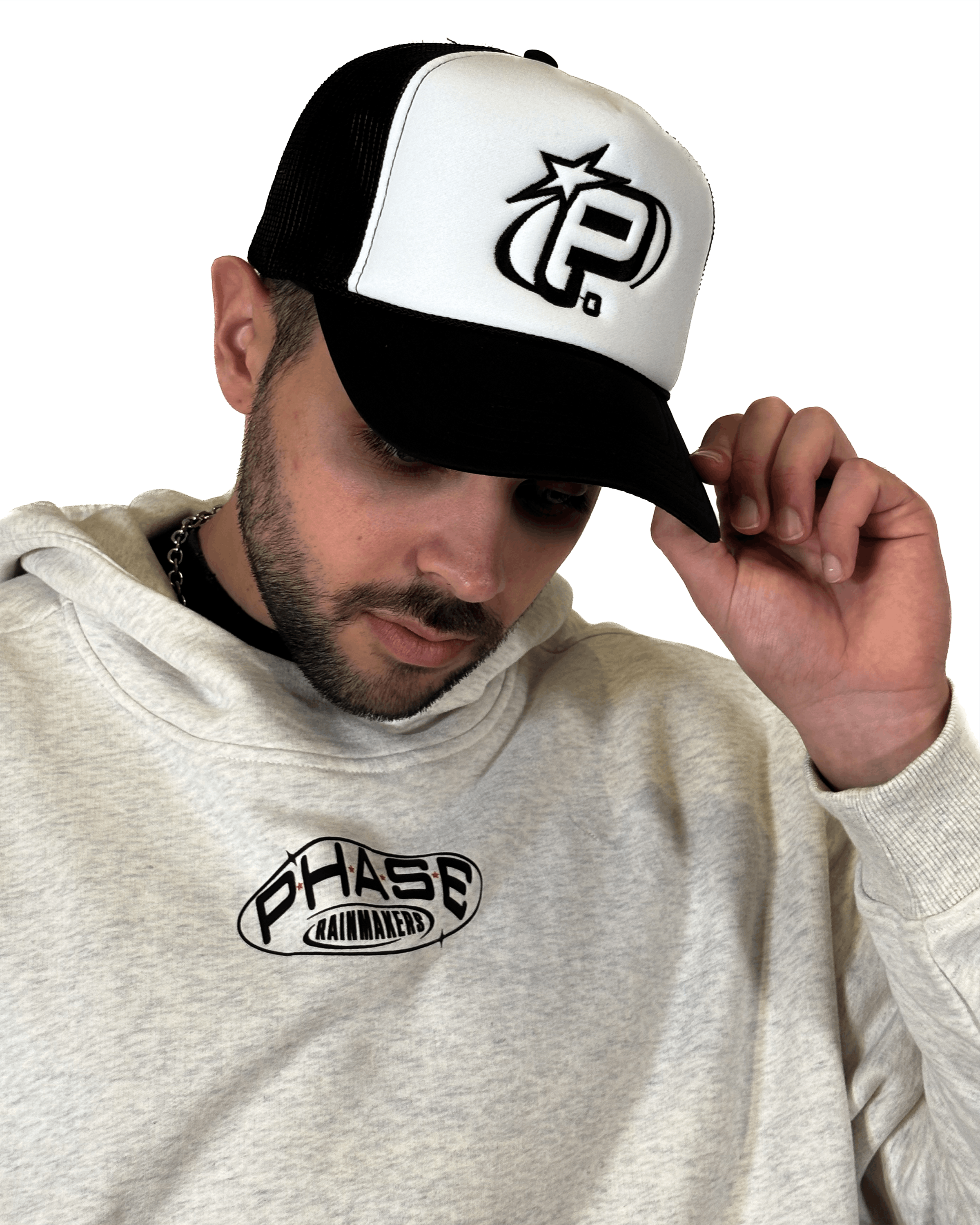 PHASE Garments Black "P2K" Trucker Cap Size ONE SIZE - 3 Thumbnail