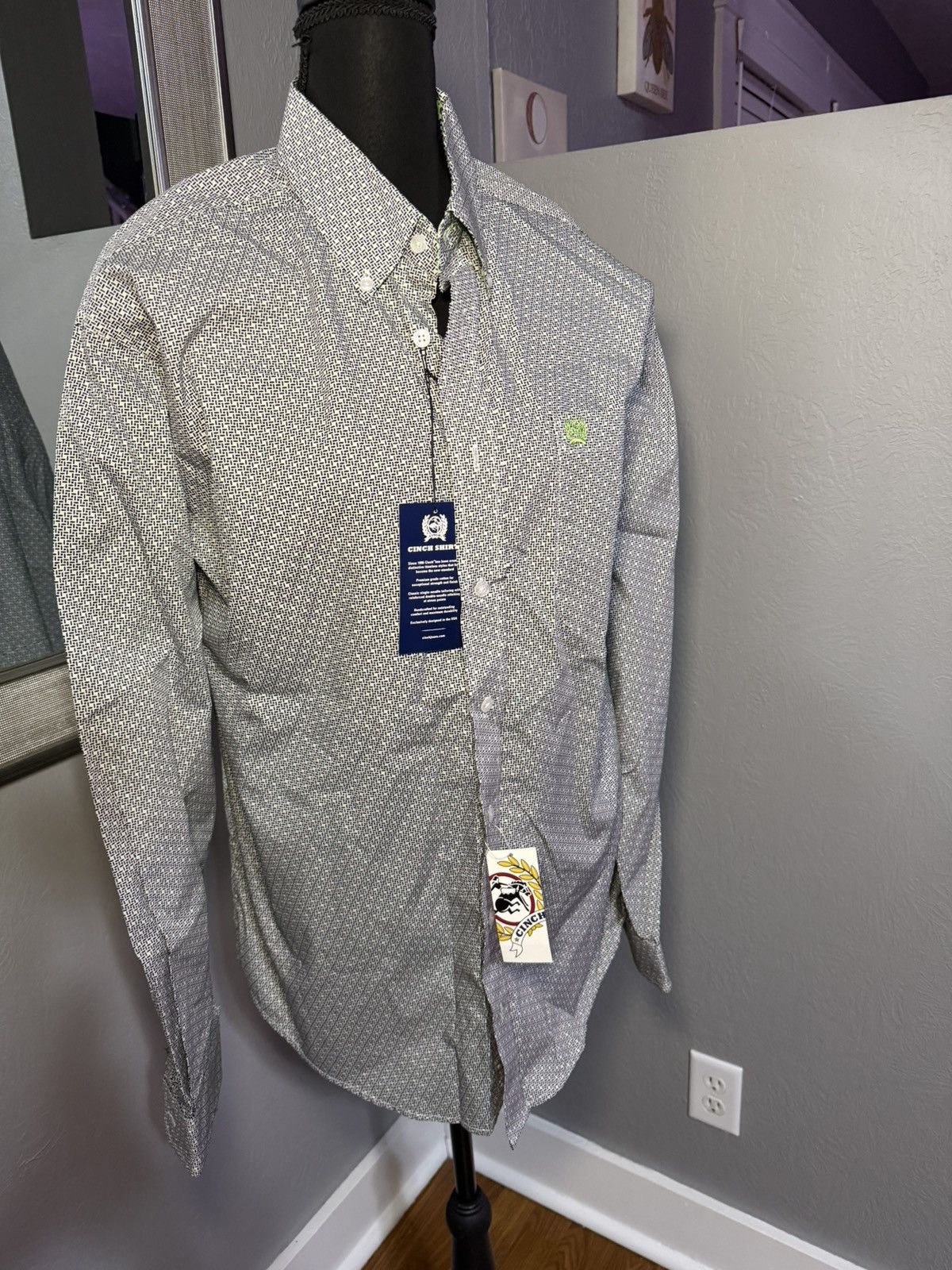 CINCH NWT Cinch Geometric Print Flip Cuff Western Dress Shirt Sm Size US S / EU 44-46 / 1 - 1 Thumbnail