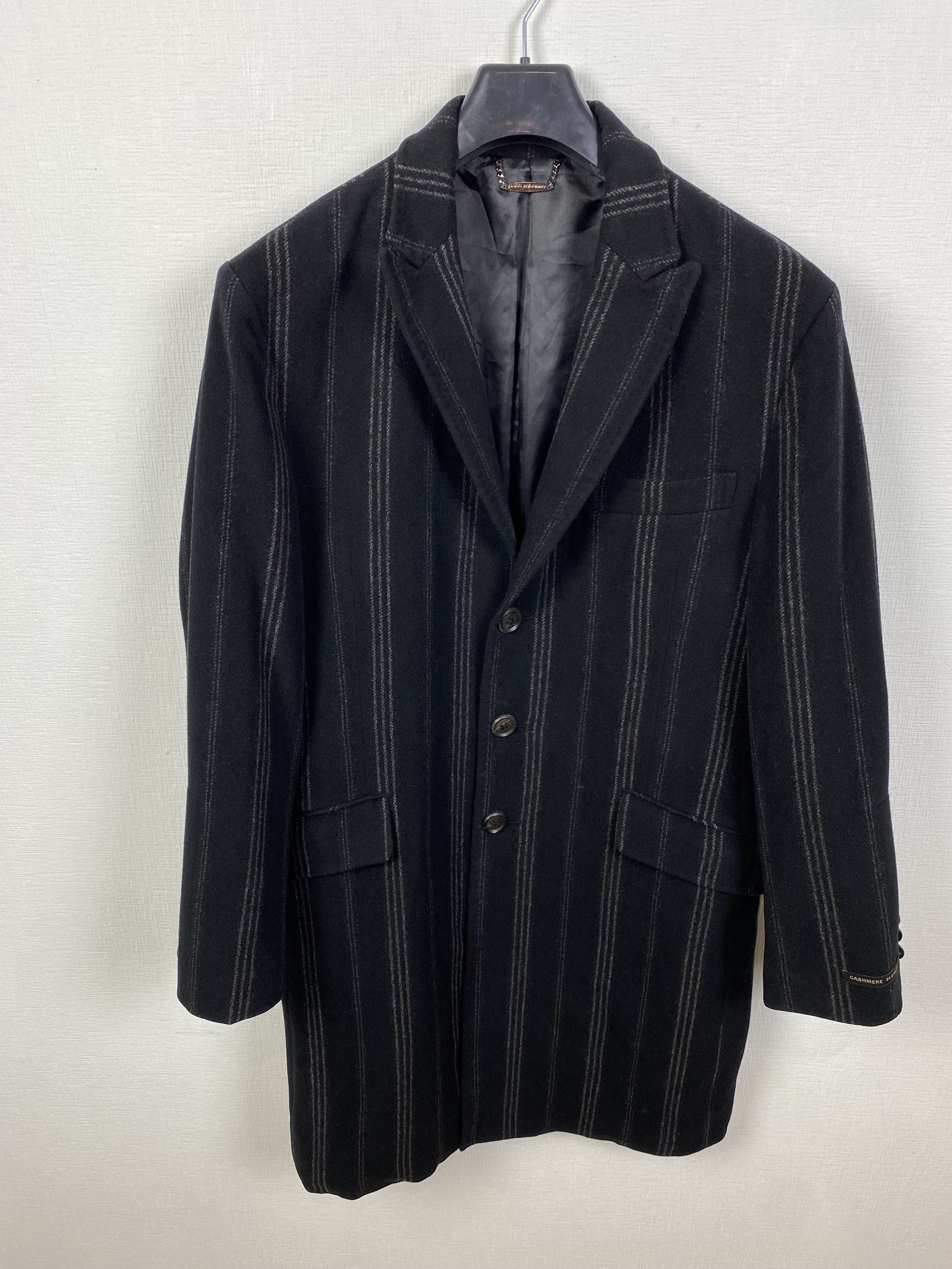 Designer Paco Rabanne Men Wool Striped Coat size M Size US M / EU 48-50 / 2 - 1 Thumbnail
