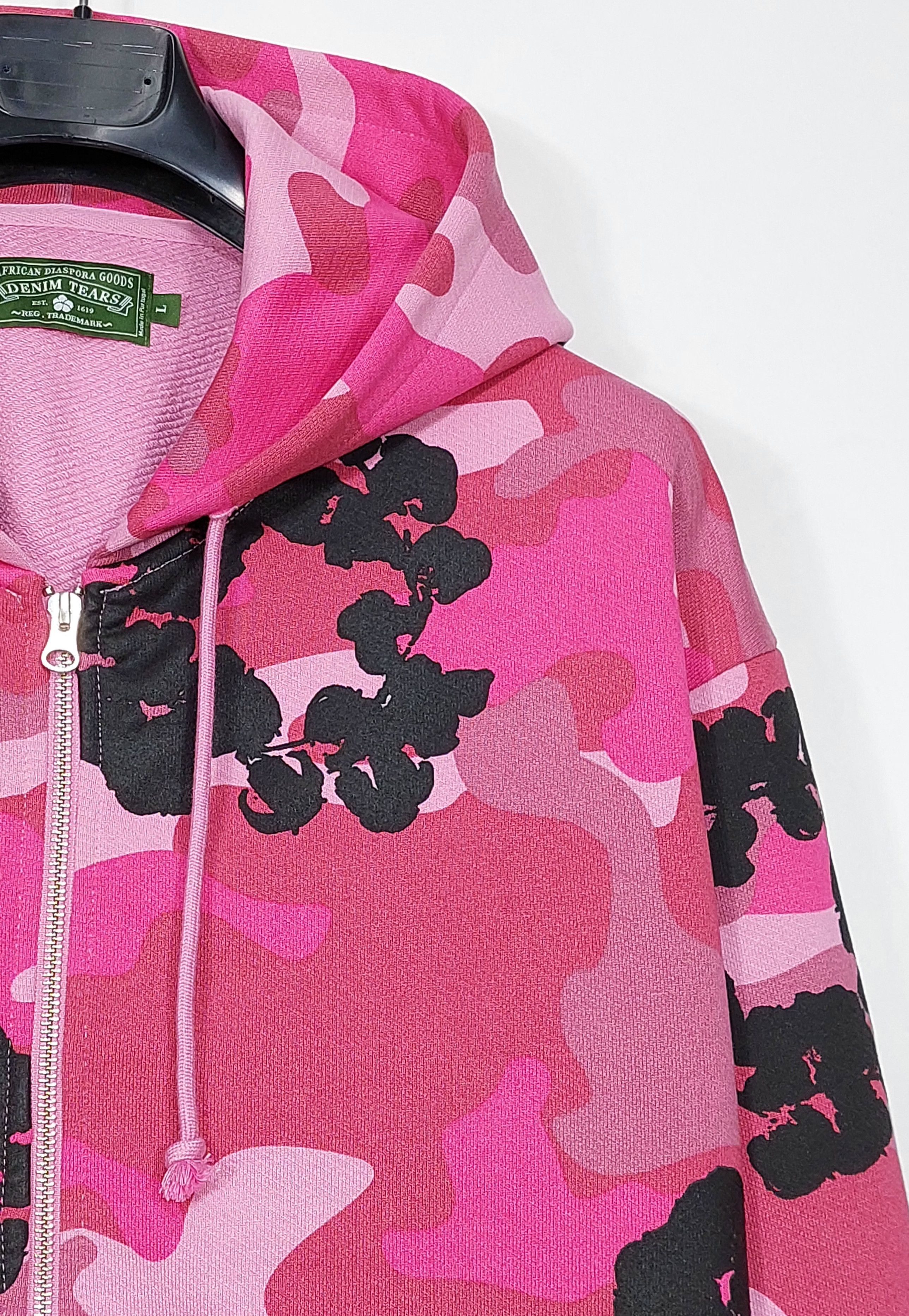 DENIM TEARS cotton wreath zip hoodie - camou pink L Size US L / EU 52-54 / 3 - 7 Thumbnail