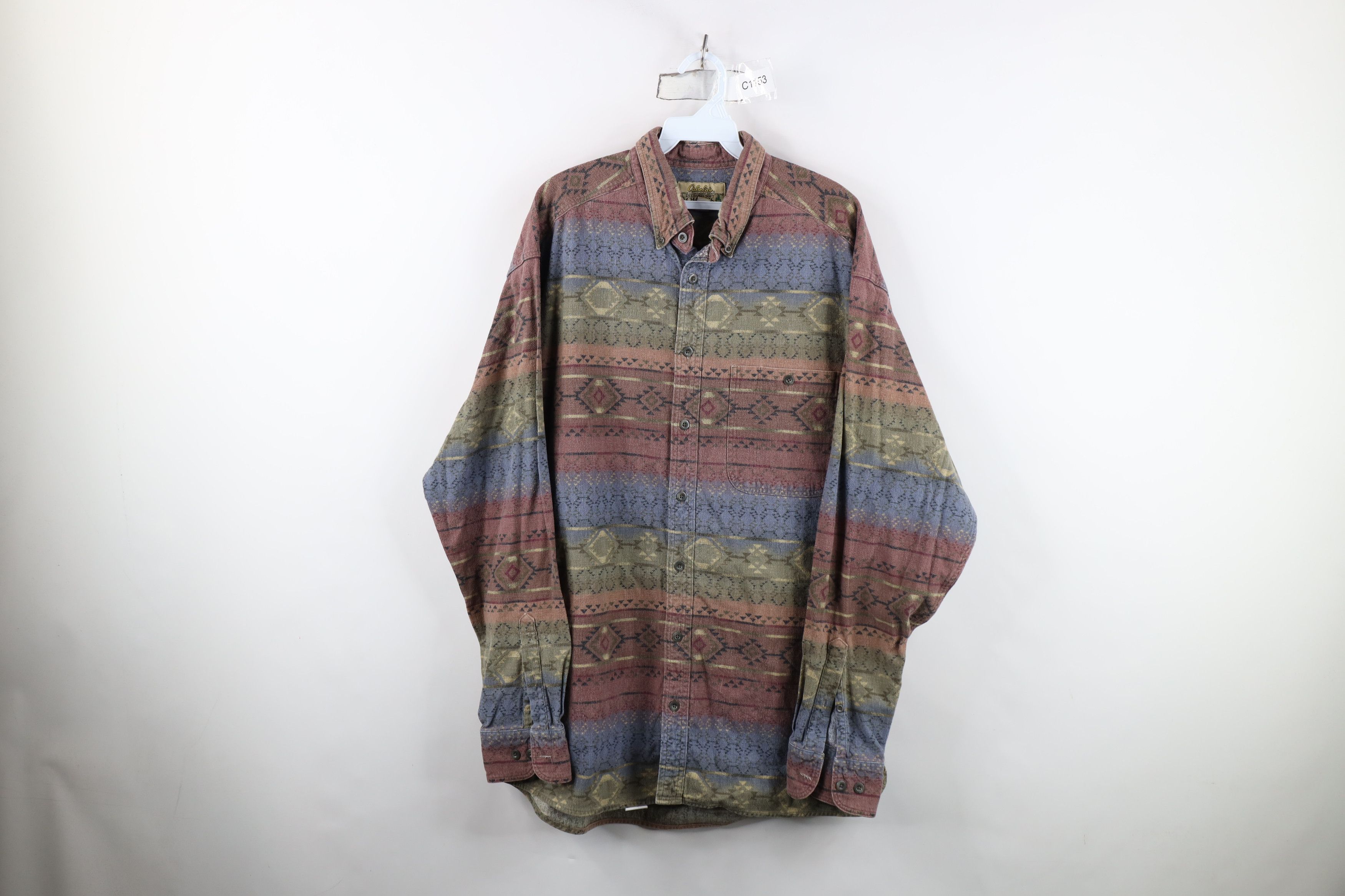 Cabelas Vintage 90s Cabelas Southwestern Chamois Cloth Button Shirt Size US XL / EU 56 / 4 - 1 Thumbnail