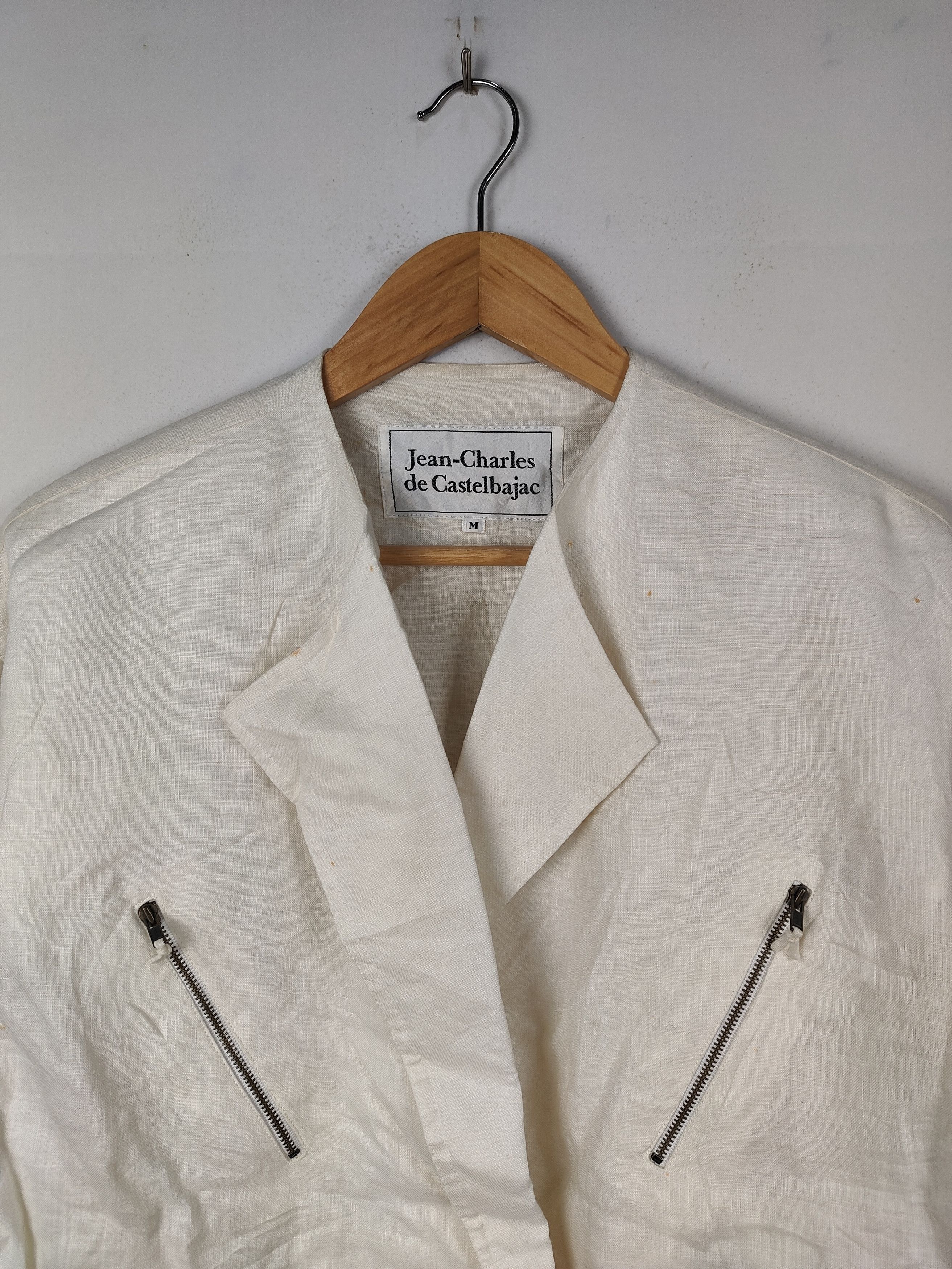 Jean Charles De Castelbajac Jean-Charles de Castelbajac white linen blazer Size US M / EU 48-50 / 2 - 2 Thumbnail