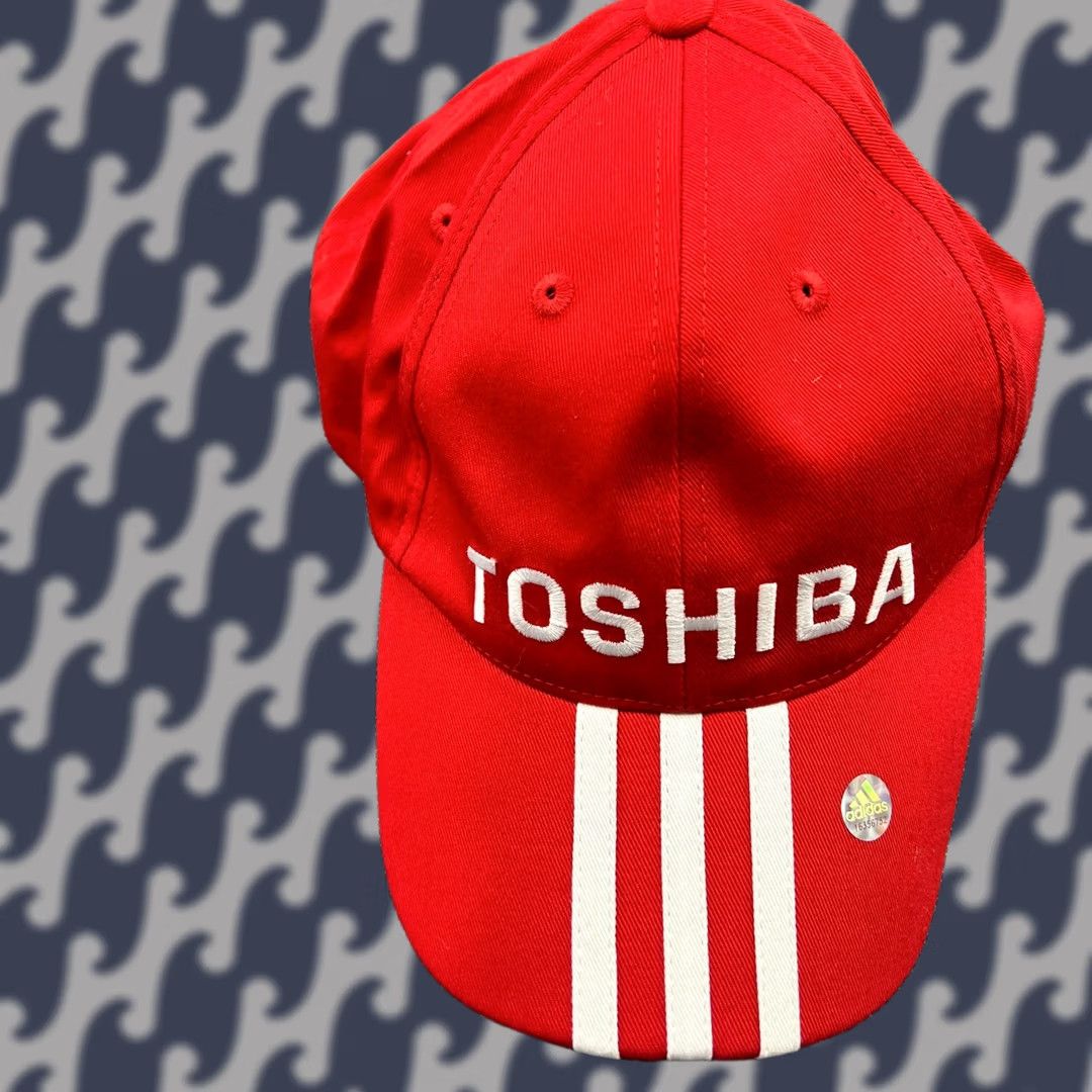 Adidas Adidas Red Baseball Cap FIFA World Cup Germany 2006 Big Logo TOSHIBA Vintage Style Unisex Adults One Size Size ONE SIZE - 1 Thumbnail