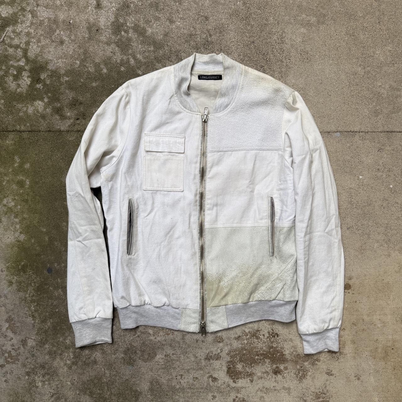 LongJourney longjourney white patchwork bomber jacket leather ma-1 Size US XL / EU 56 / 4 - 1 Thumbnail