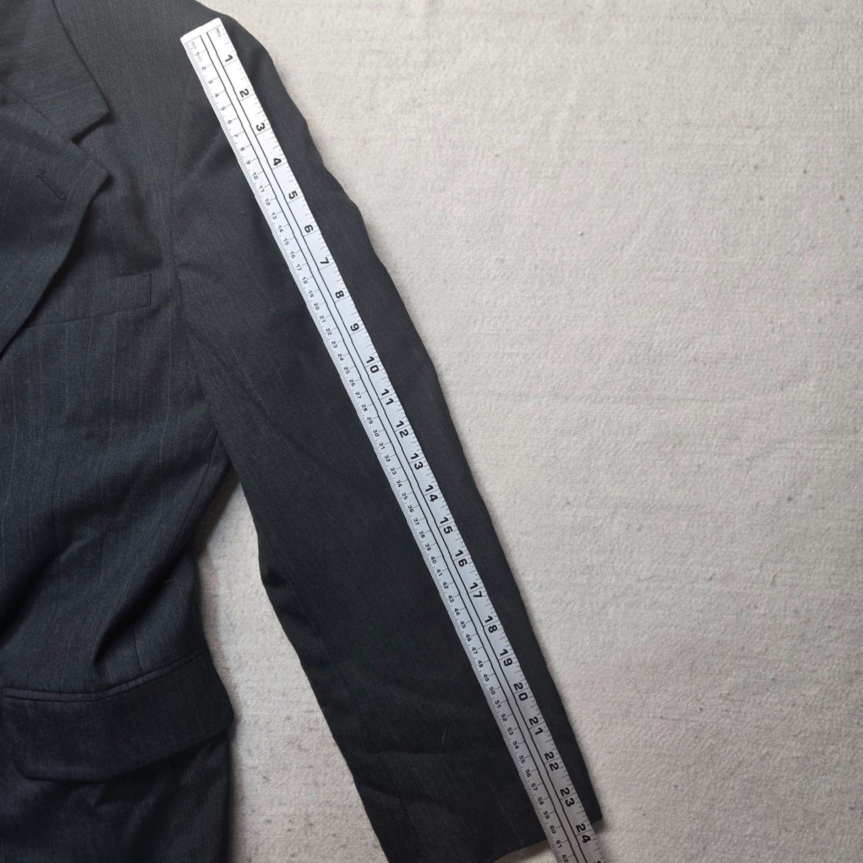 Vintage Amhurst Blazer Jacket Coat Black 2-Button Adult Men's Size 38R Regular Coat Length: Regular Solid Jacket For Business Formal Wedding Mens Size 38R - 7 Thumbnail