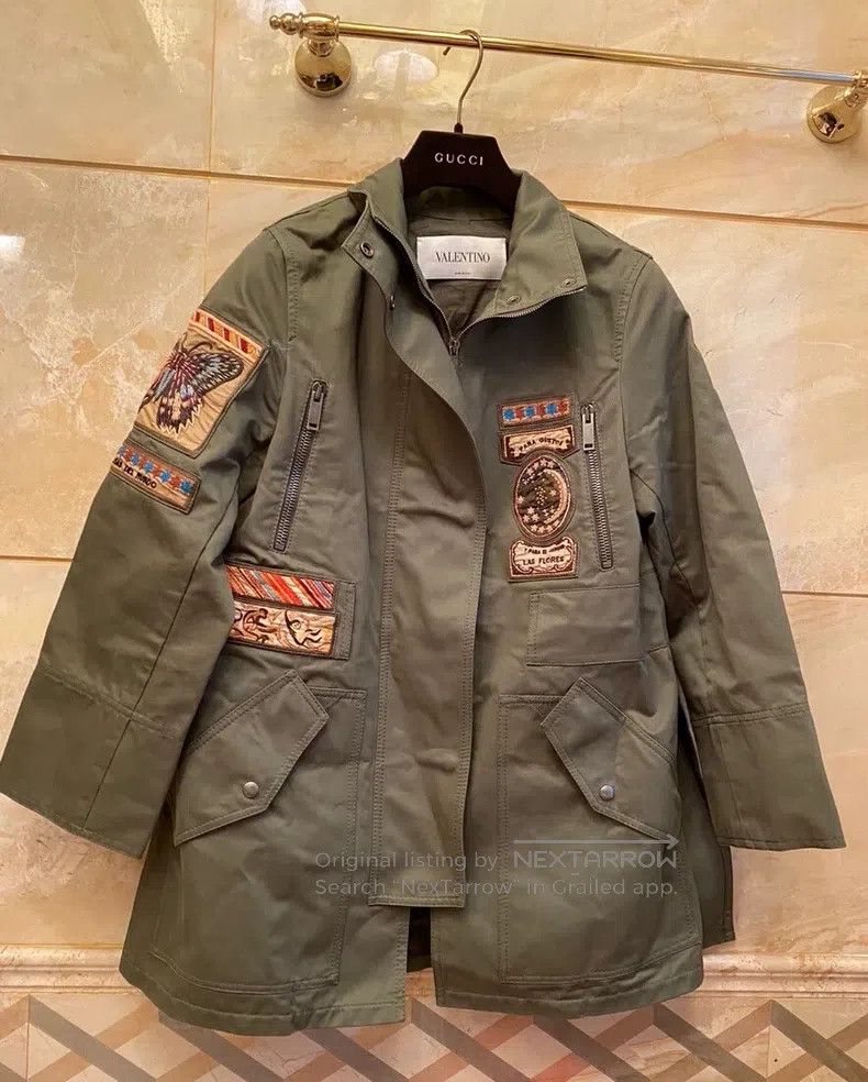 Valentino Valentino Army green jacket Size S / US 4 / IT 40 - 1 Thumbnail