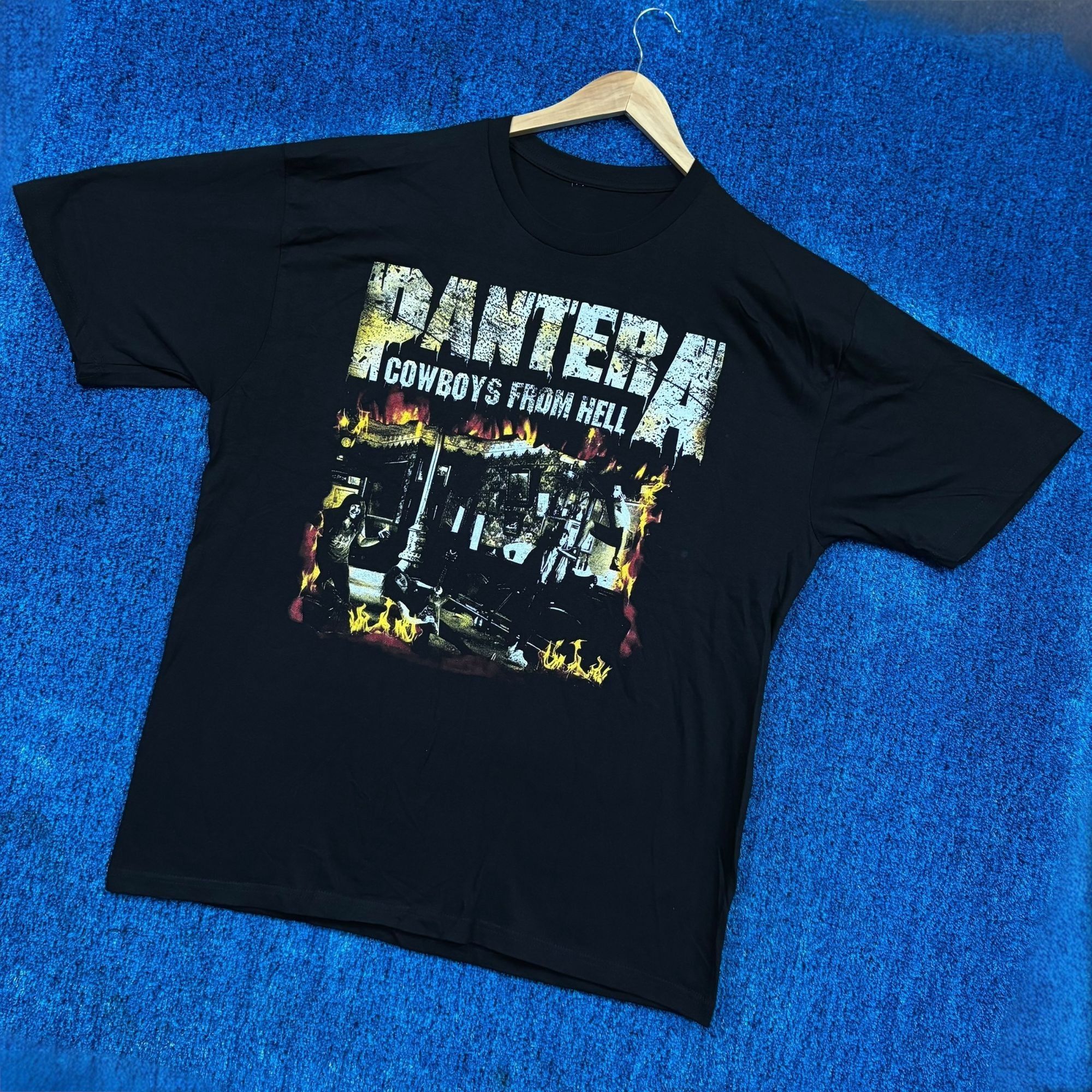 Band Tees Pantera Cowboys From Hell Album Art Thrash Metal Band Tee XL Size US XL / EU 56 / 4 - 3 Thumbnail