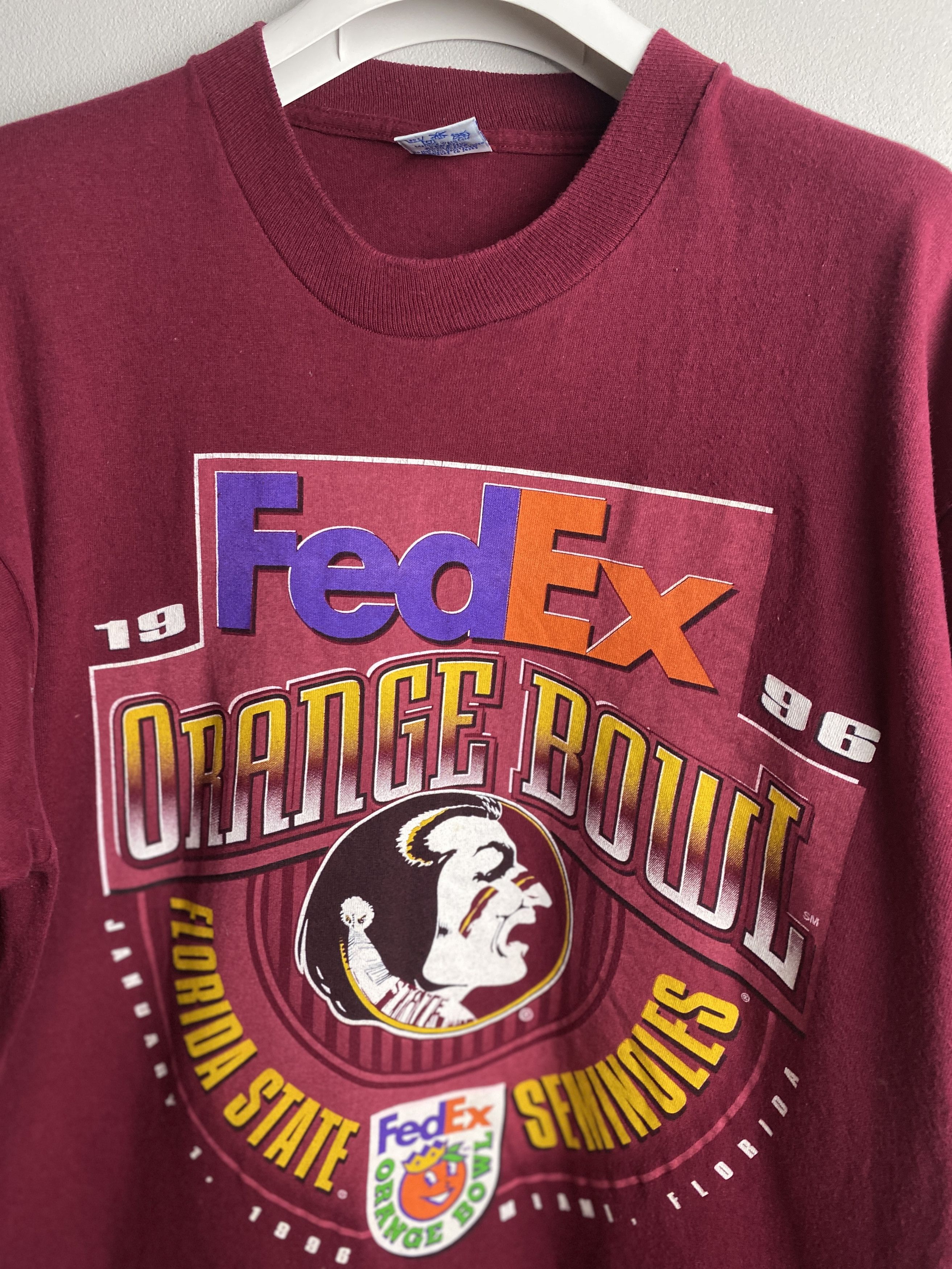 Vintage Vintage FedEx Orange Bowl printed t-shirt tee 1996 Size US L / EU 52-54 / 3 - 2 Thumbnail